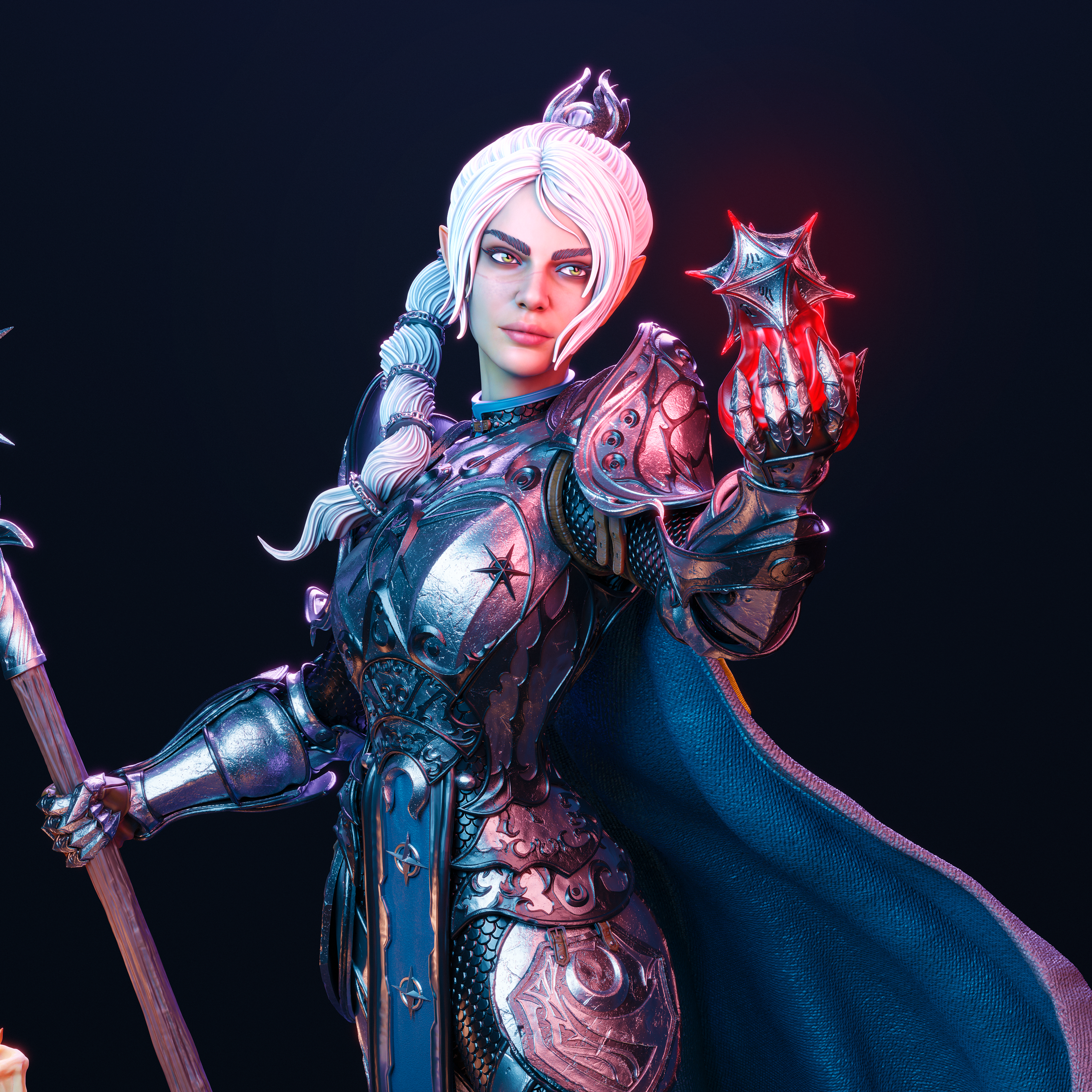 The Daughter of Shar | Maximum Detailed 12K 3D printed figure