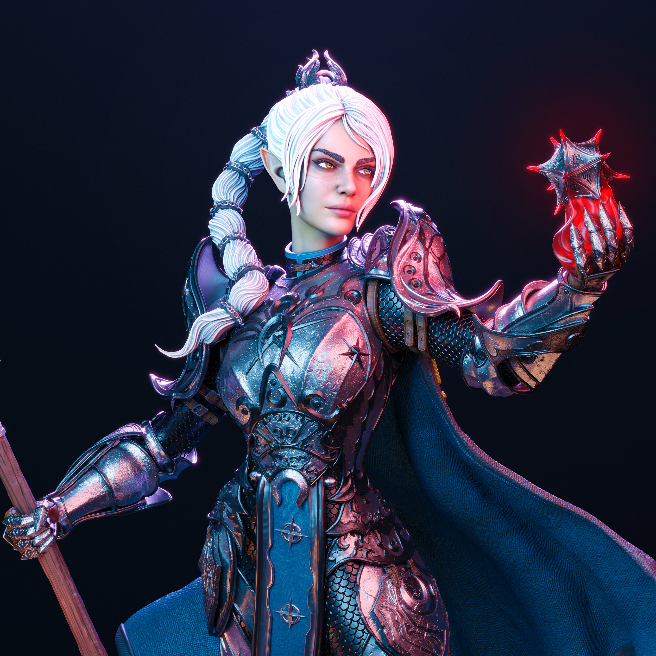 The Daughter of Shar | Maximum Detailed 12K 3D printed figure