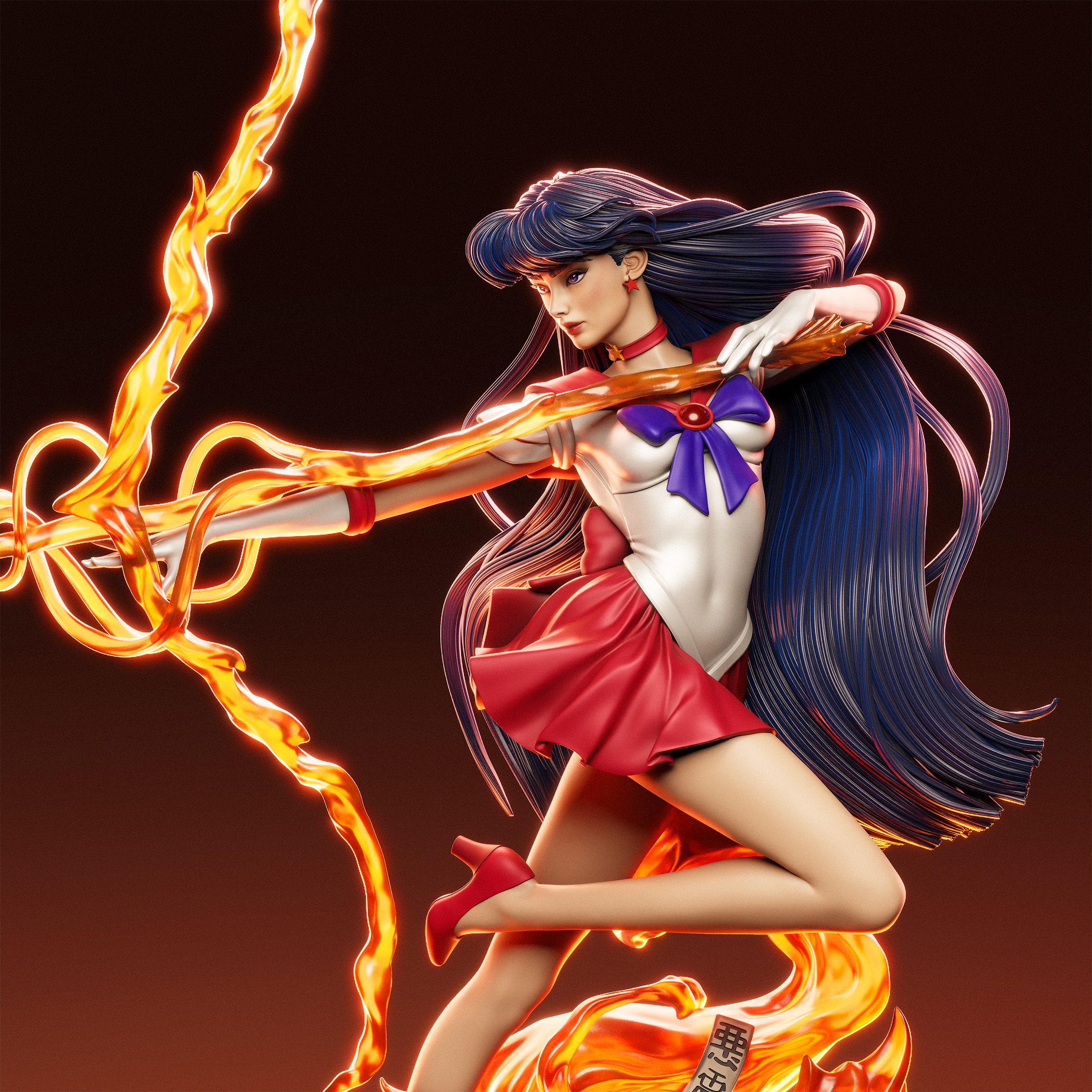 The Fire Spirit | Maximum Detailed 12K 3D printed figure