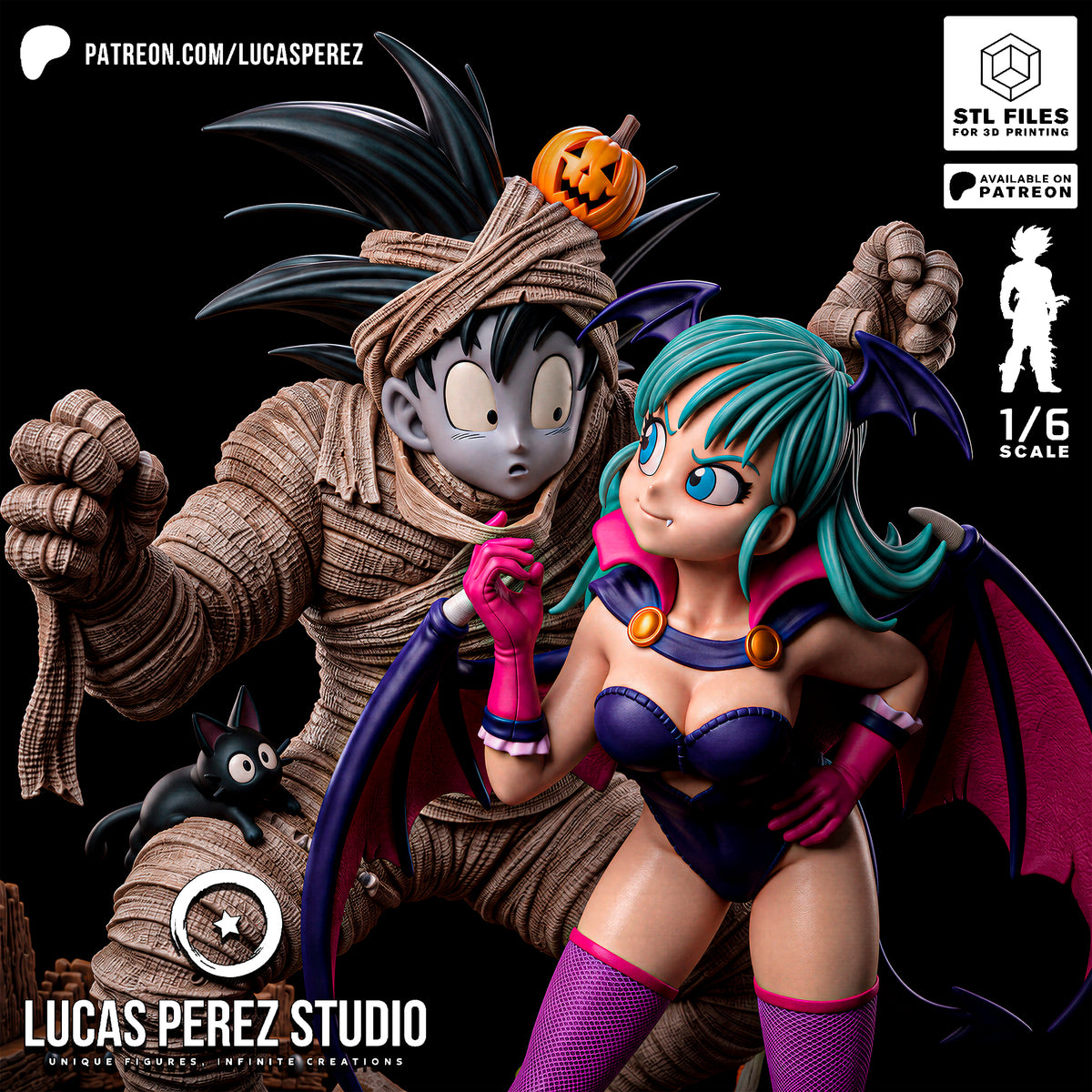Bulma & Goku Halloween Diorama
