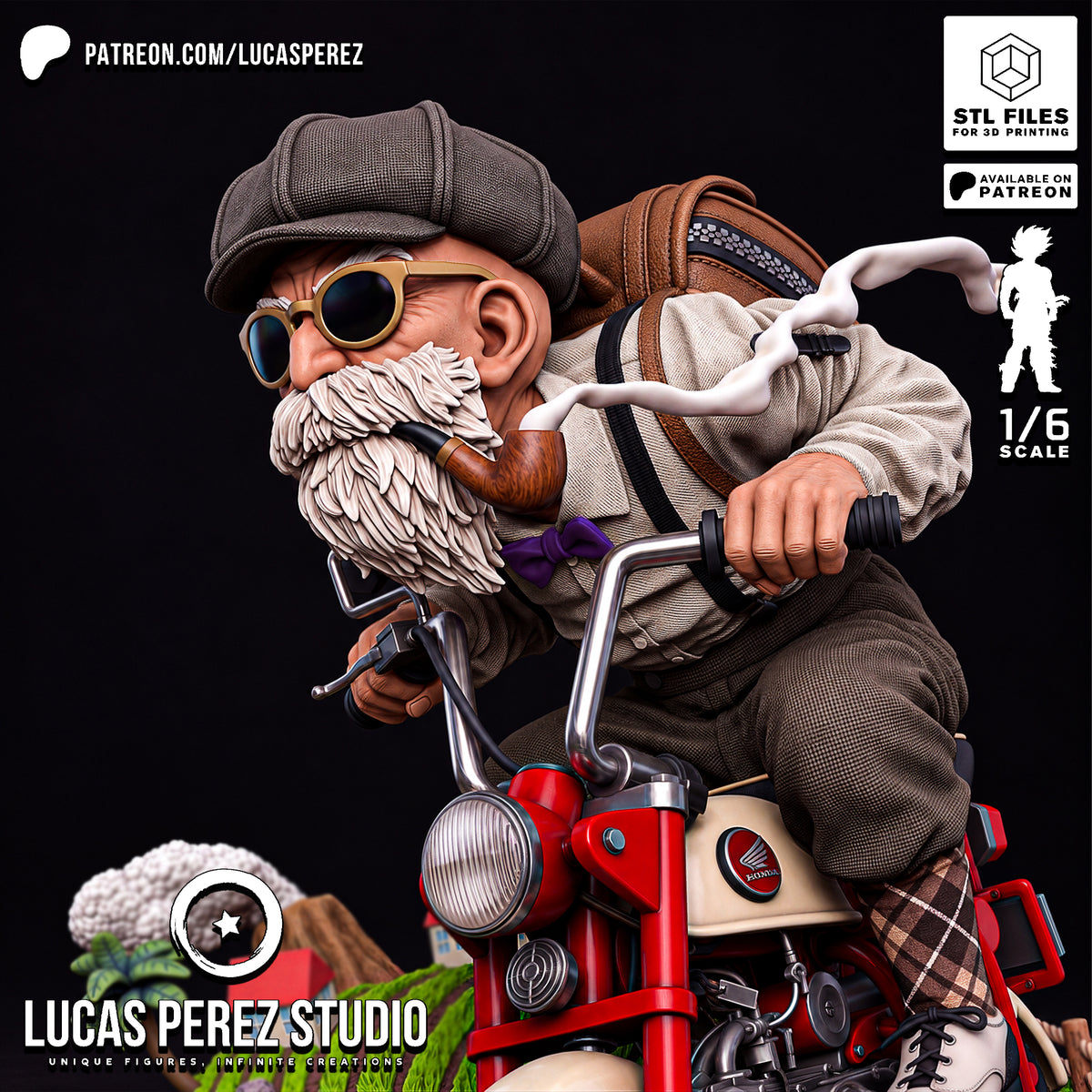 Old School Biker Master Roshi
