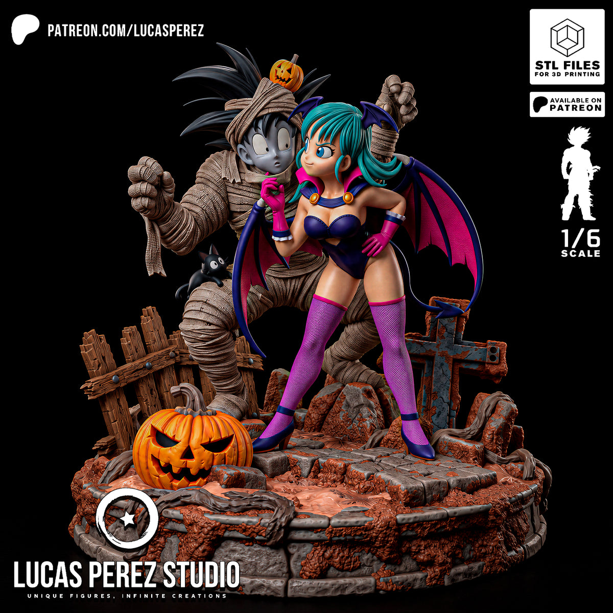 Bulma & Goku Halloween Diorama