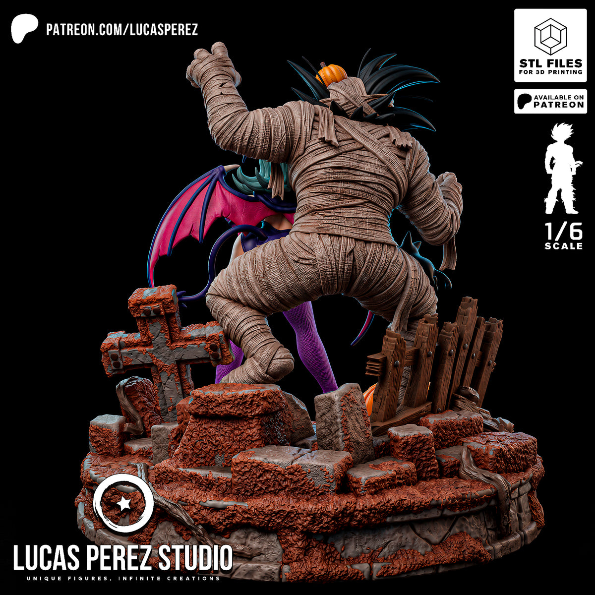 Bulma & Goku Halloween Diorama