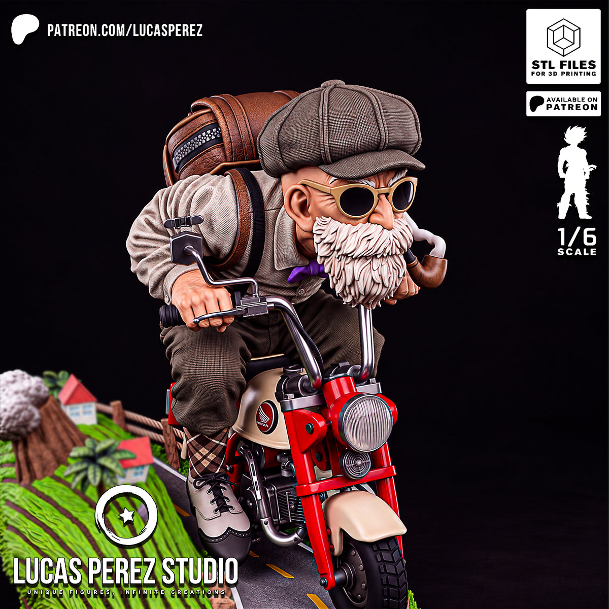 Old School Biker Master Roshi