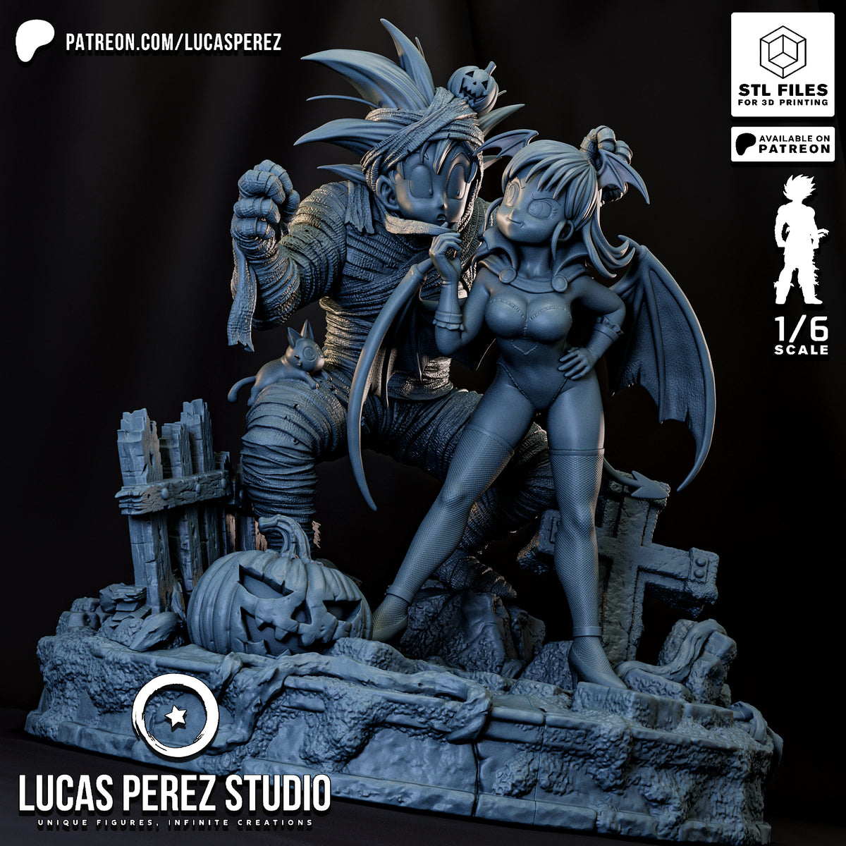 Bulma & Goku Halloween Diorama