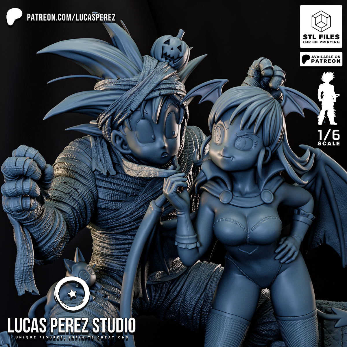 Bulma & Goku Halloween Diorama