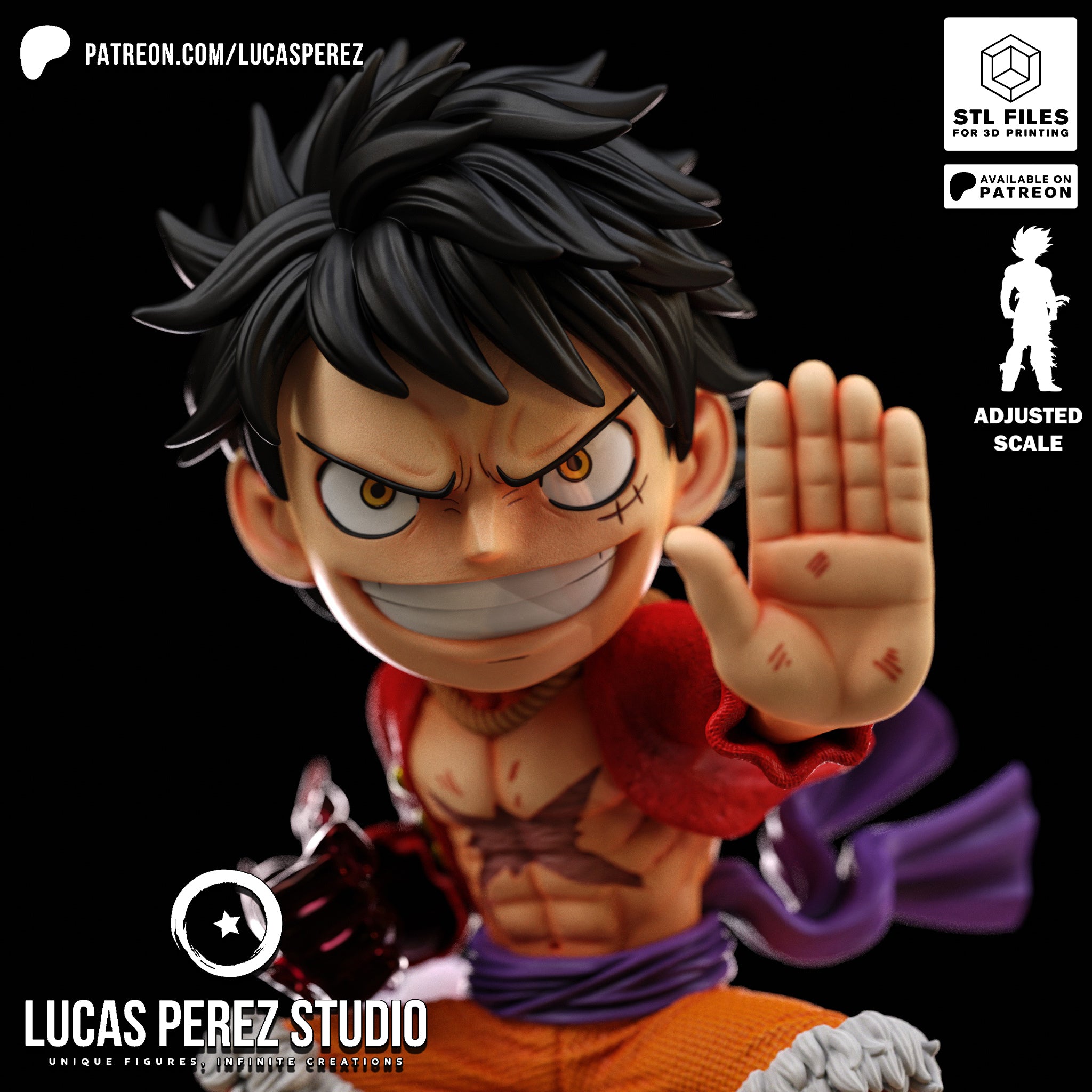 Tiny Pirate King | Maximum Detailed 12K 3D printed figure