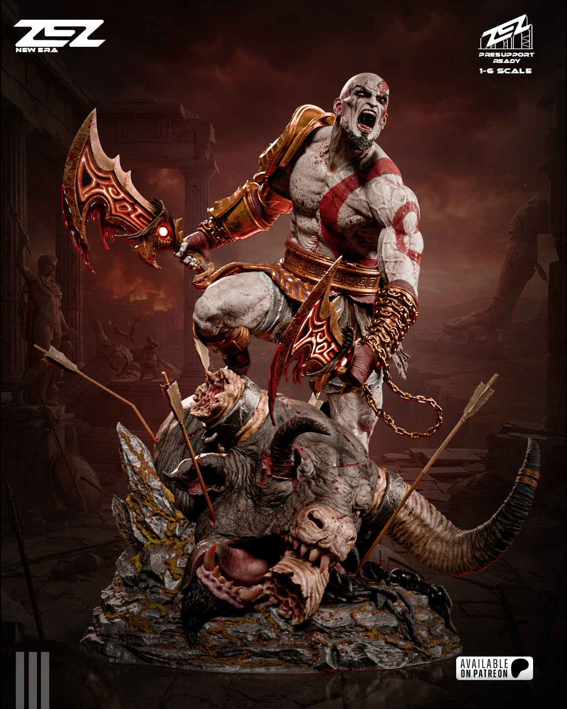 The Ashen Berserker Statue