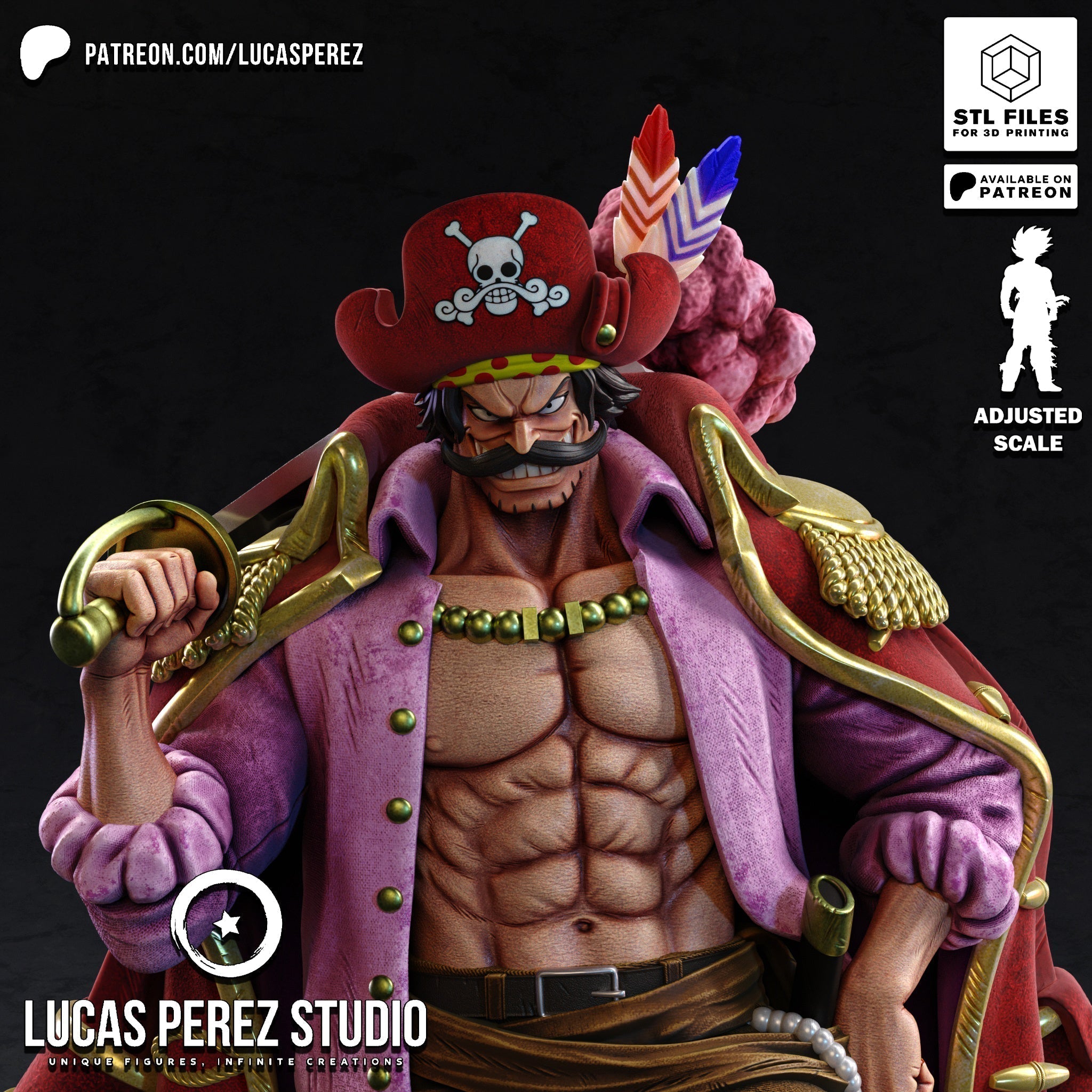 Legendary Pirate King Statue