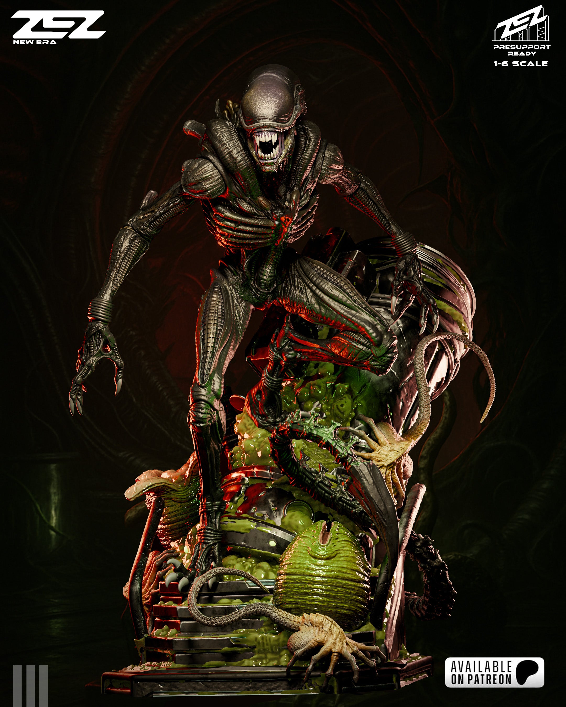 The Alien | Maximum Detailed 12K 3D printed figure