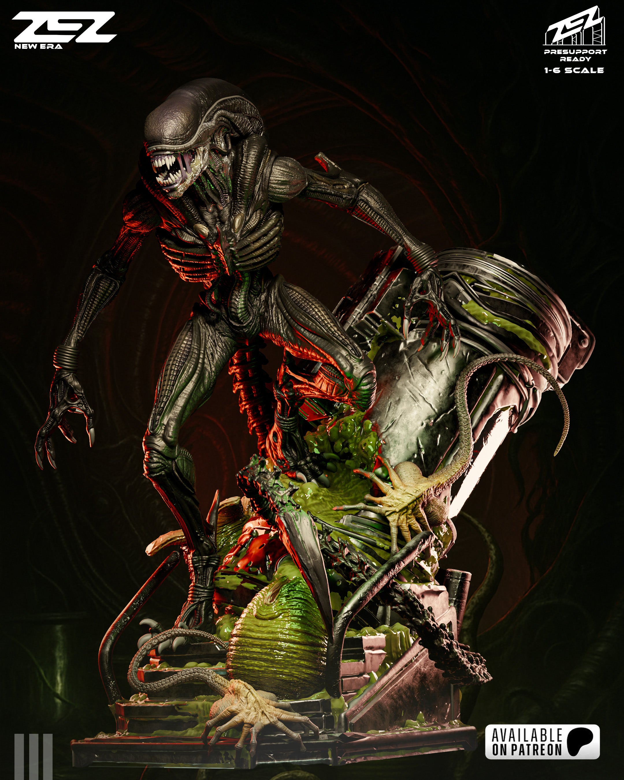 The Alien | Maximum Detailed 12K 3D printed figure