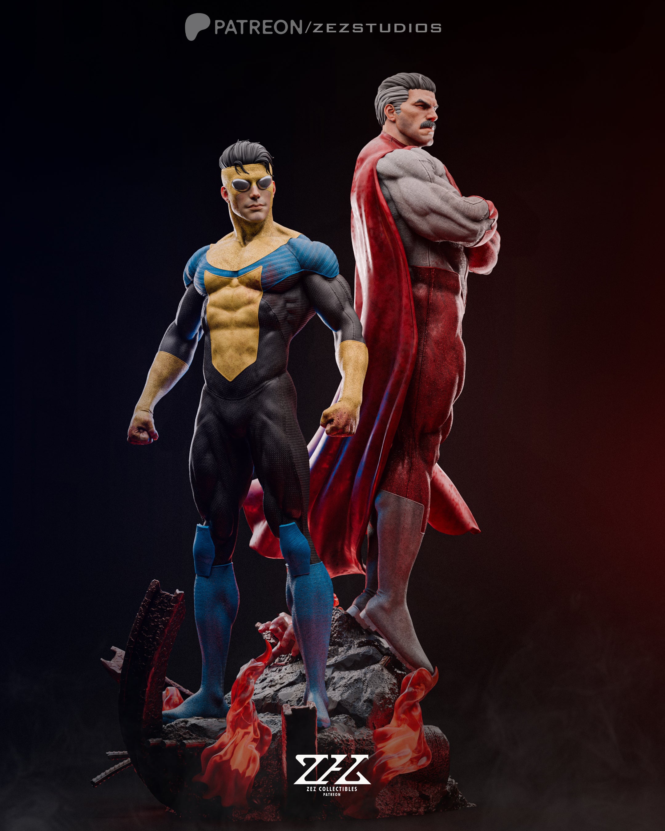 Father and Son | Maximum Detailed 12K 3D printed figure