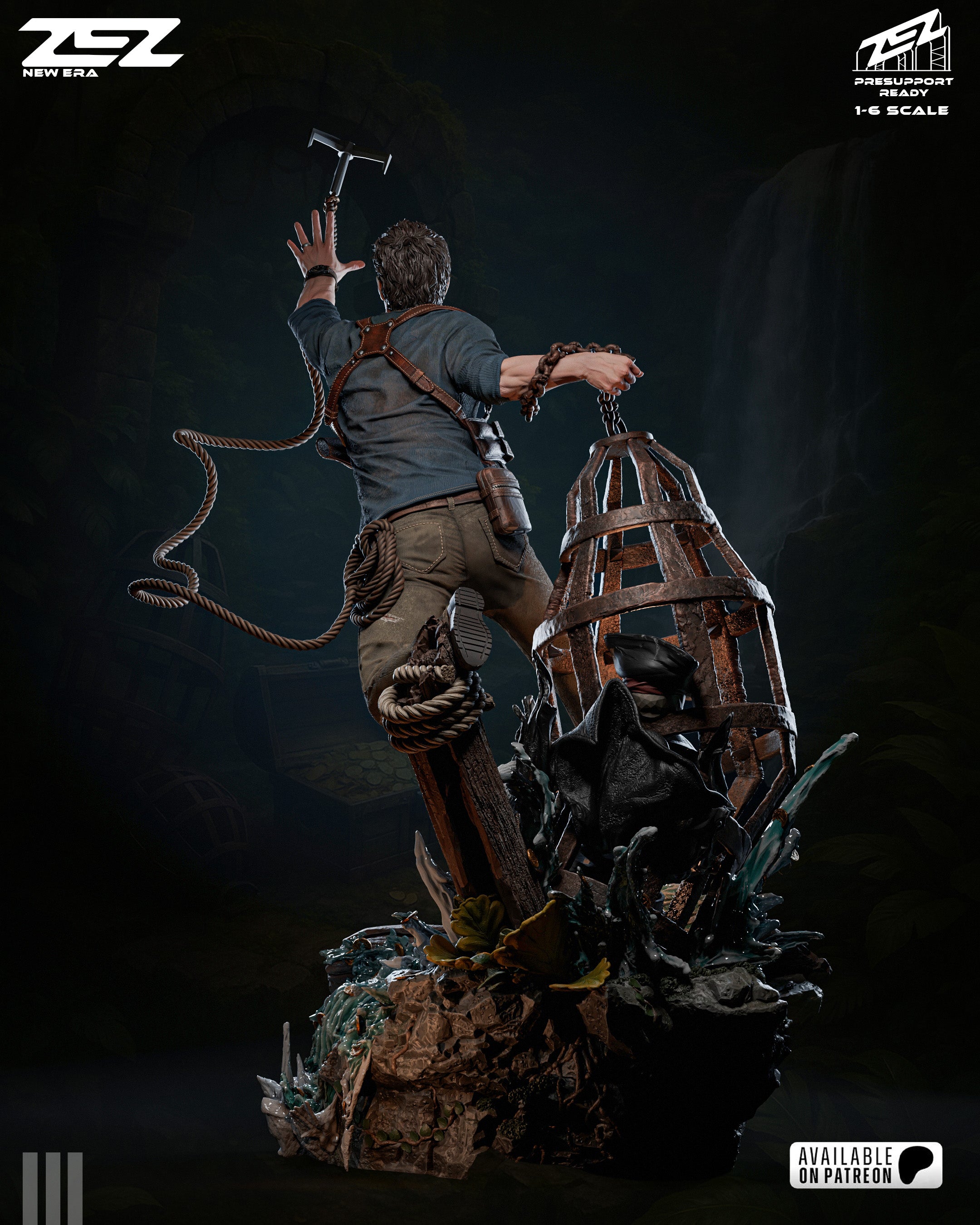 The Treasure Hunter | Maximum Detailed 12K 3D printed figure