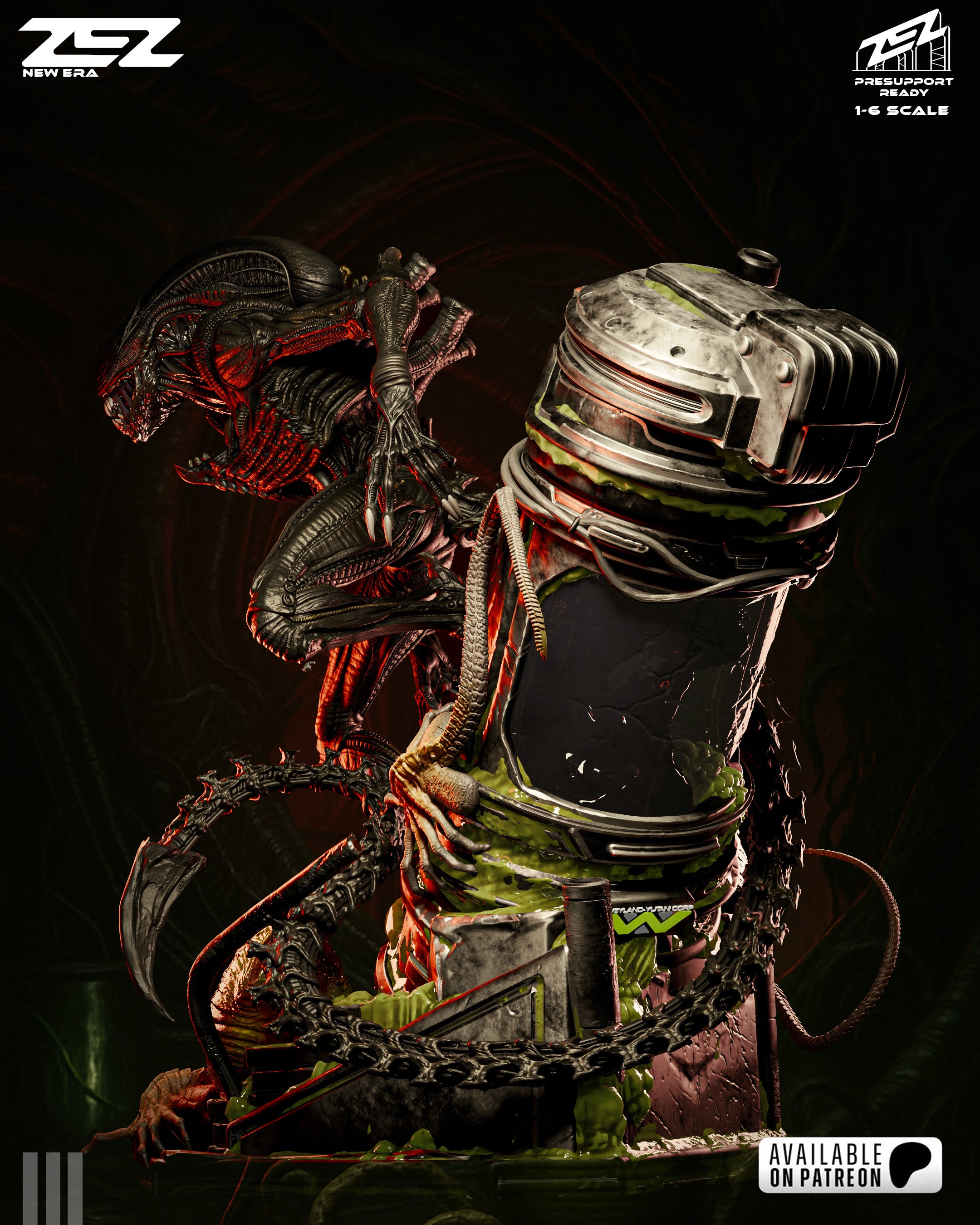 The Alien | Maximum Detailed 12K 3D printed figure