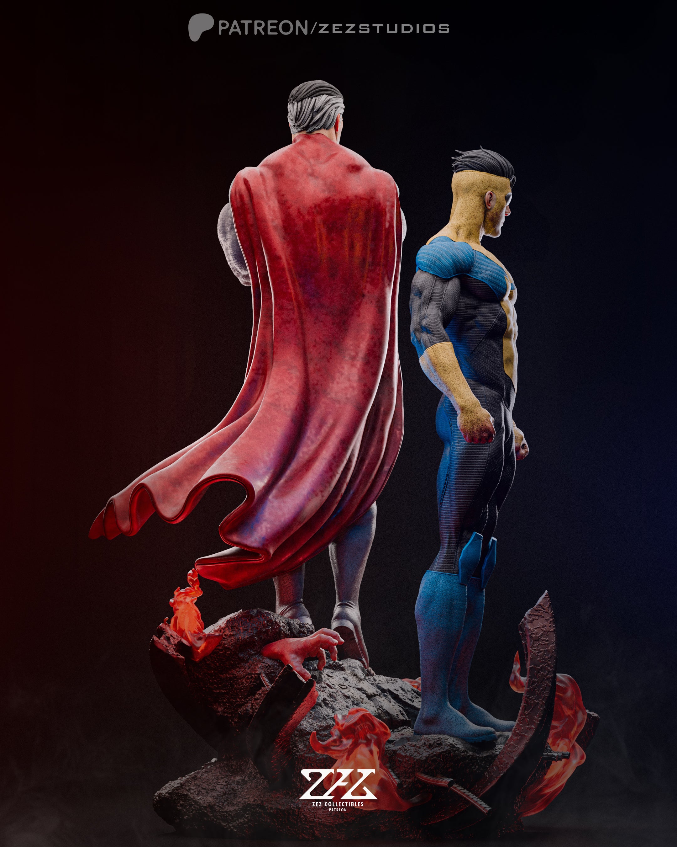 Father and Son | Maximum Detailed 12K 3D printed figure