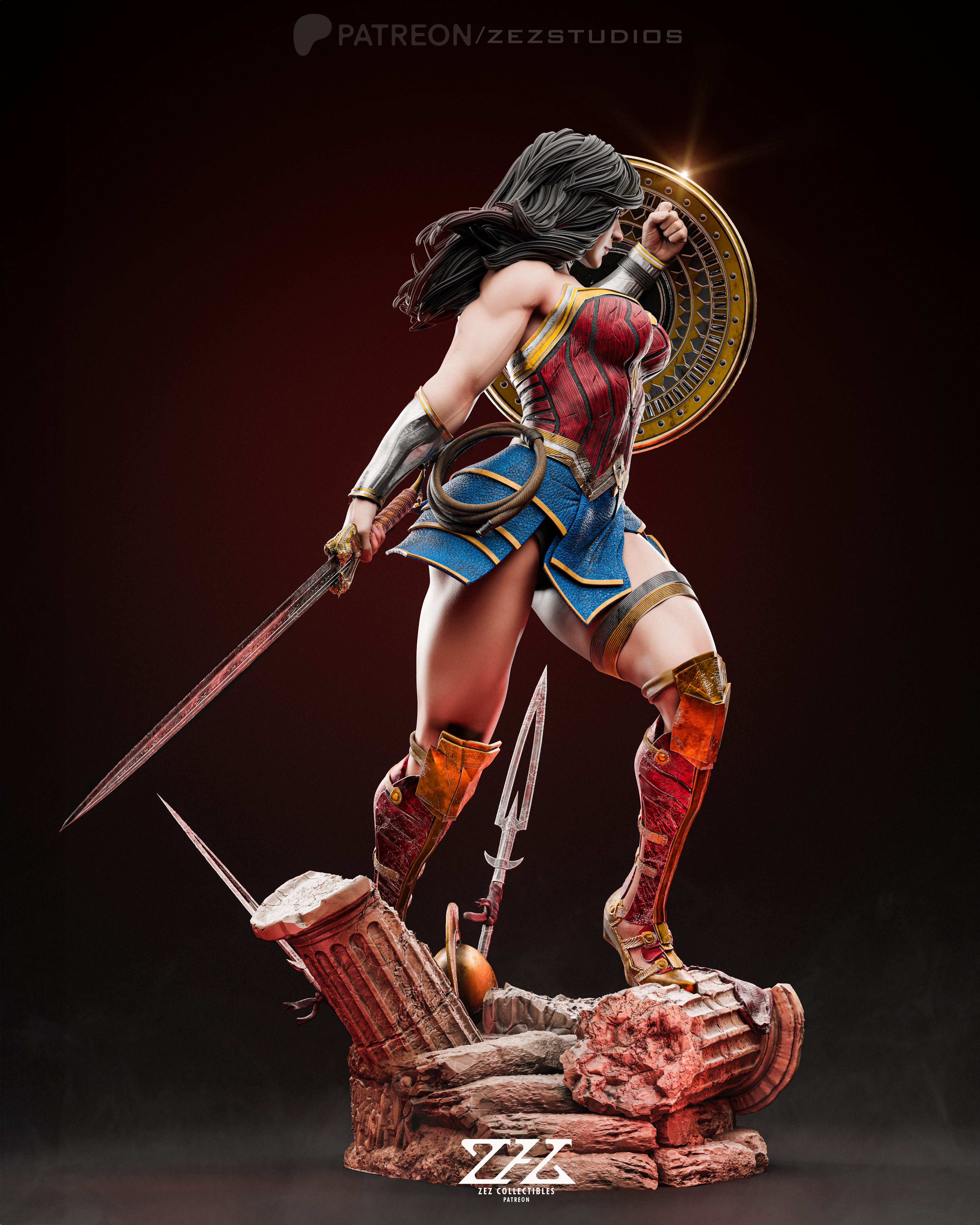 The Amazon Warrior | Maximum Detailed 12K 3D printed figure