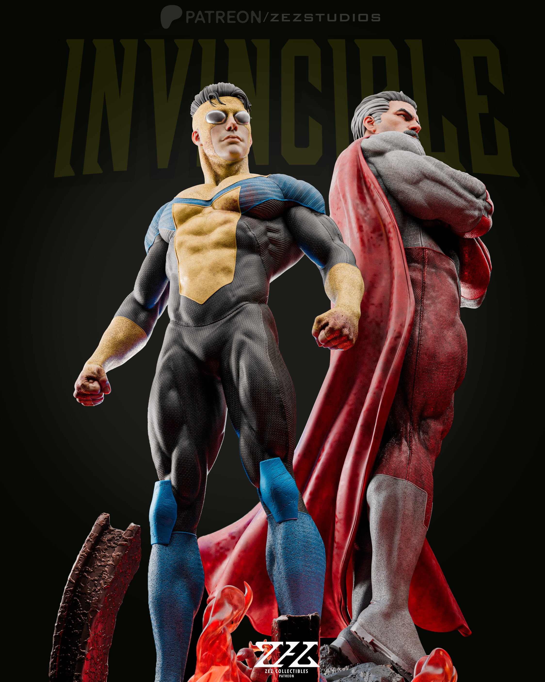 Father and Son | Maximum Detailed 12K 3D printed figure