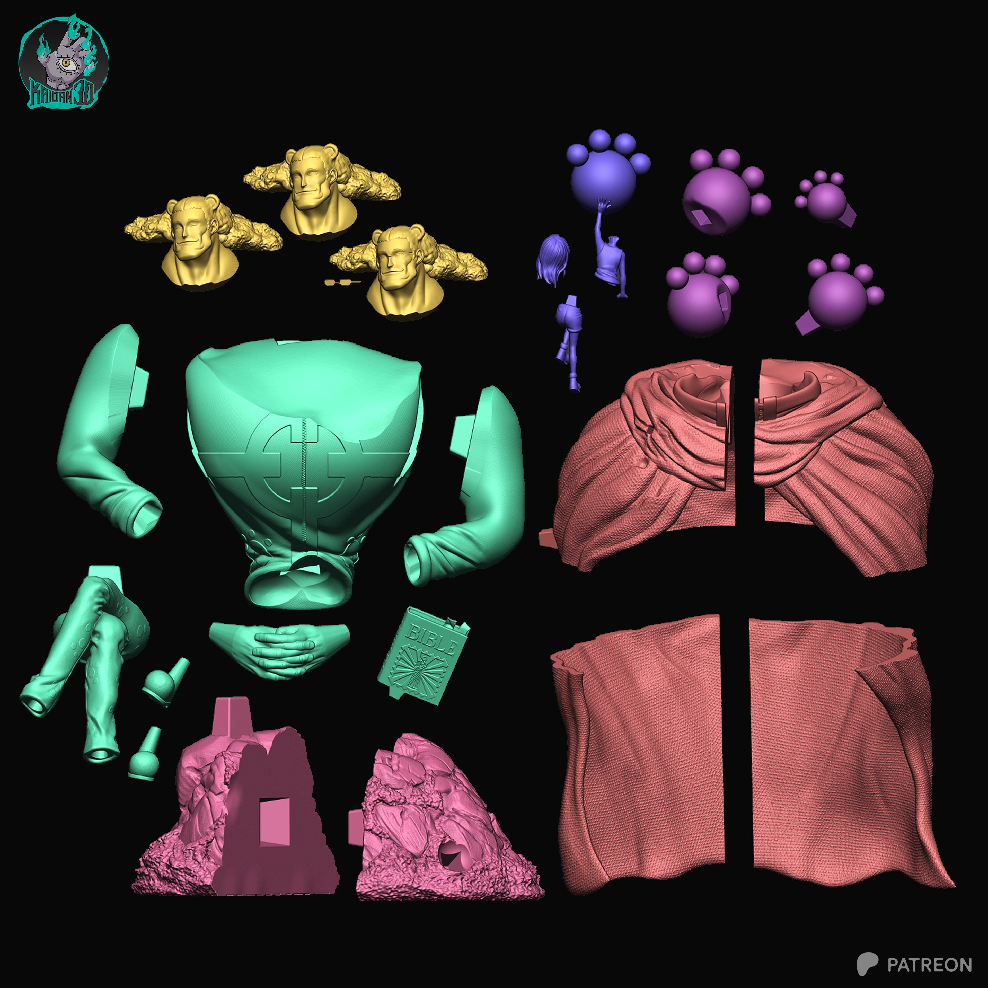 The Gentle Giant | Maximum Detailed 12K 3D printed figure