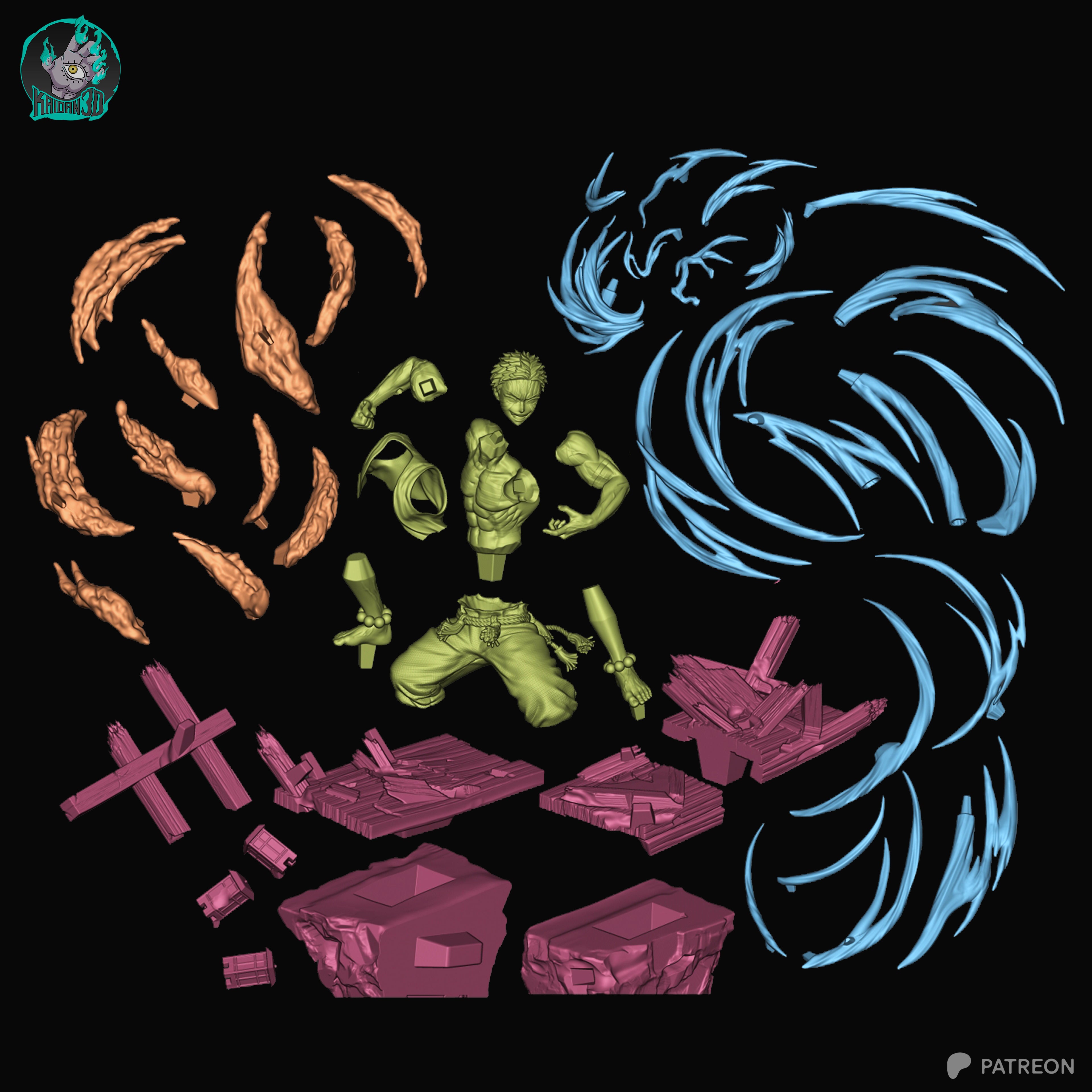 Upper Moon Three | Maximum Detailed 12K 3D printed figure