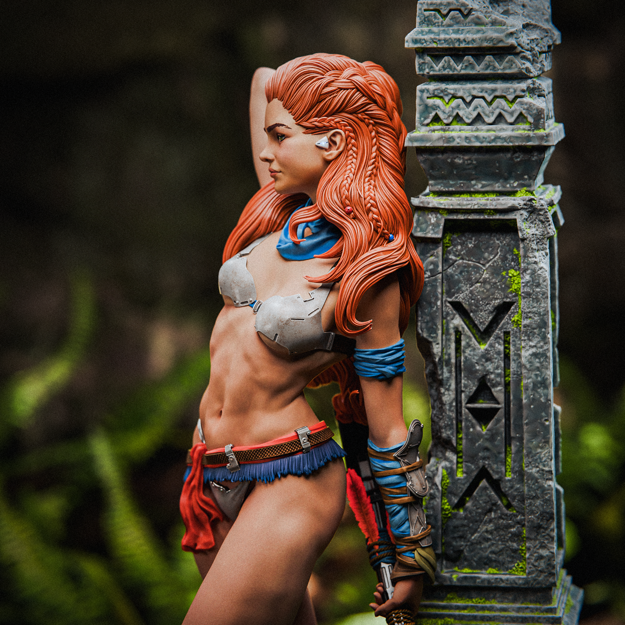 The Machine Huntress | Maximum Detailed 12K 3D printed figure
