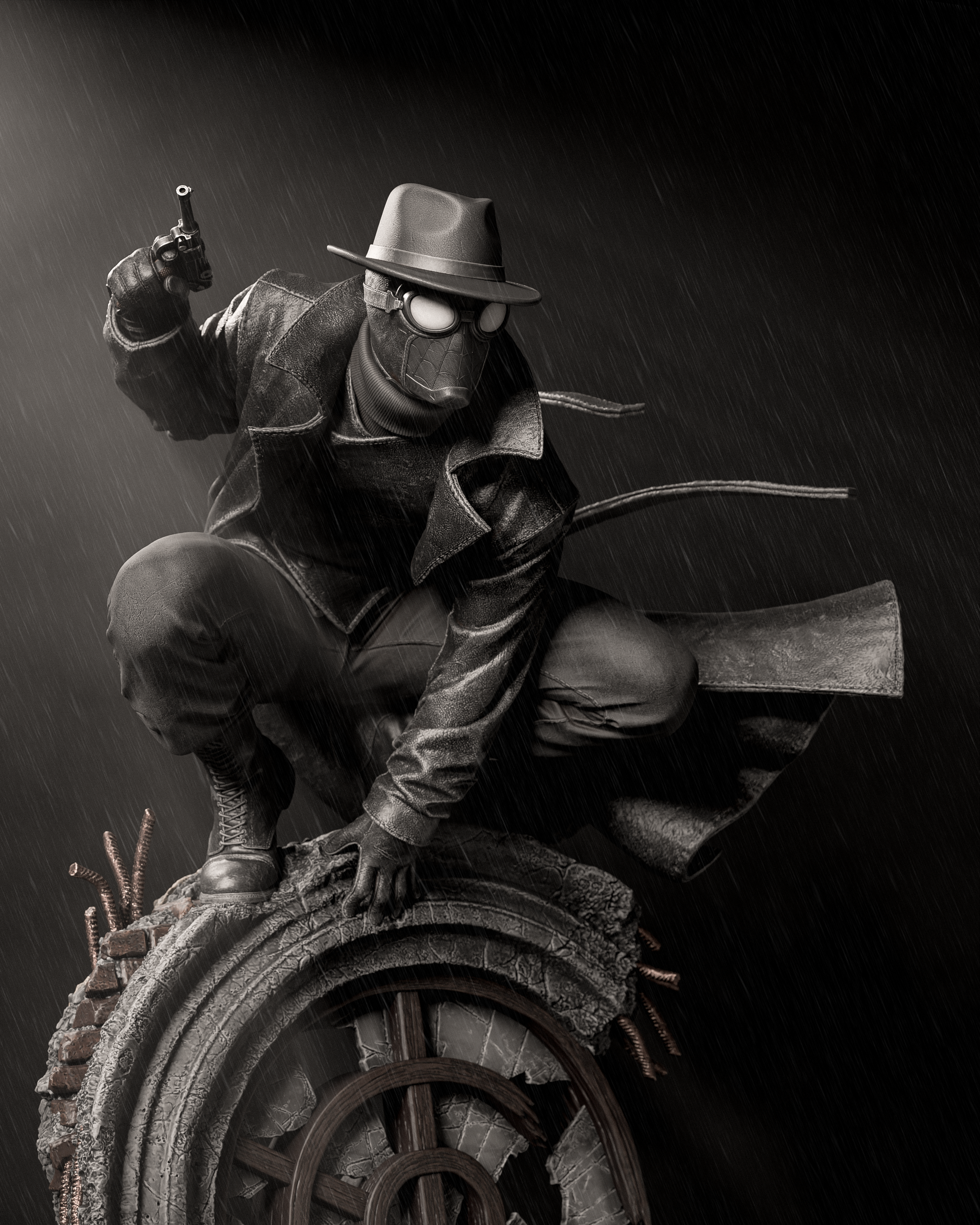 The Masked Vigilante Statue