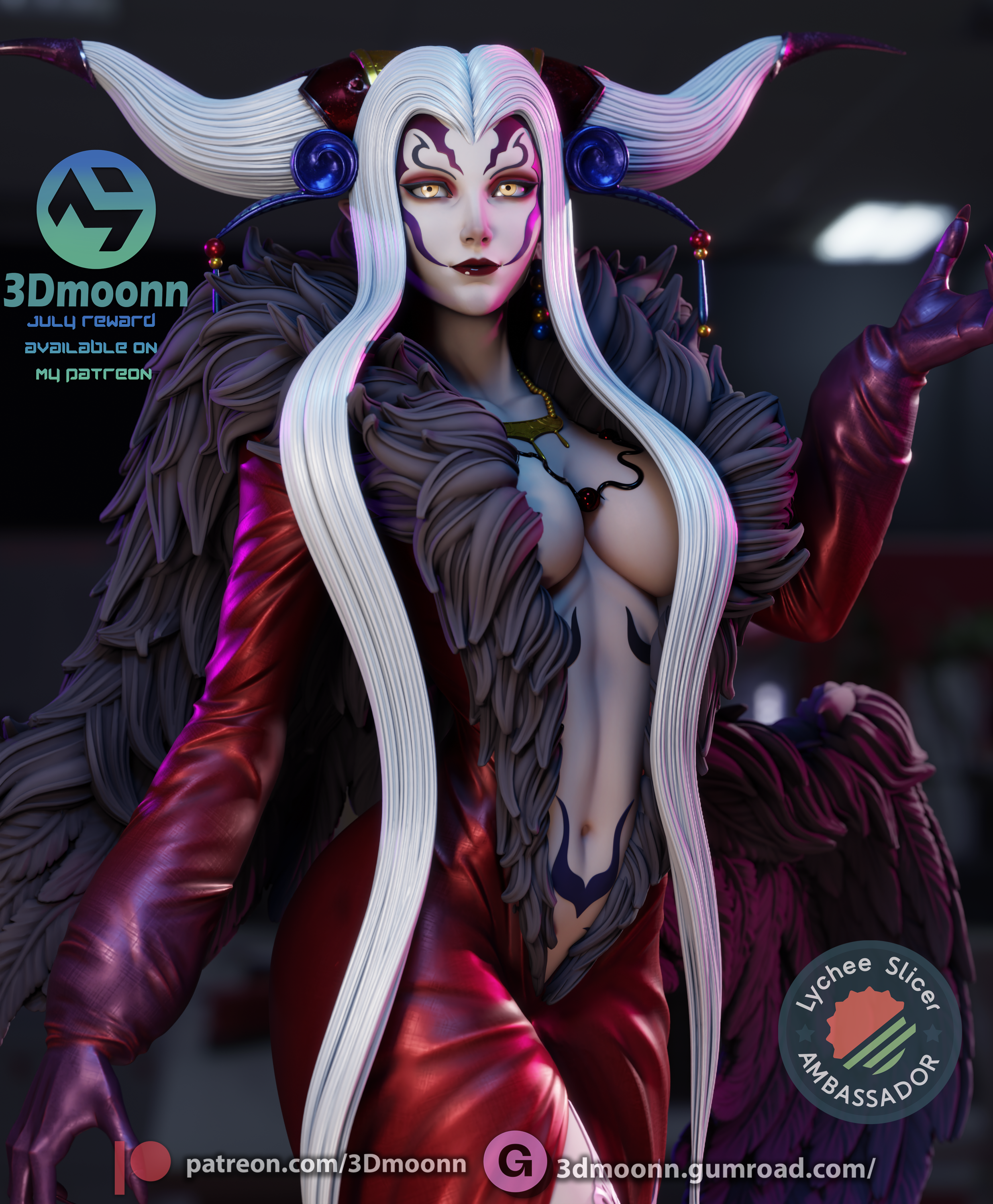 The Timebound Queen | Maximum Detailed 12K 3D printed figure