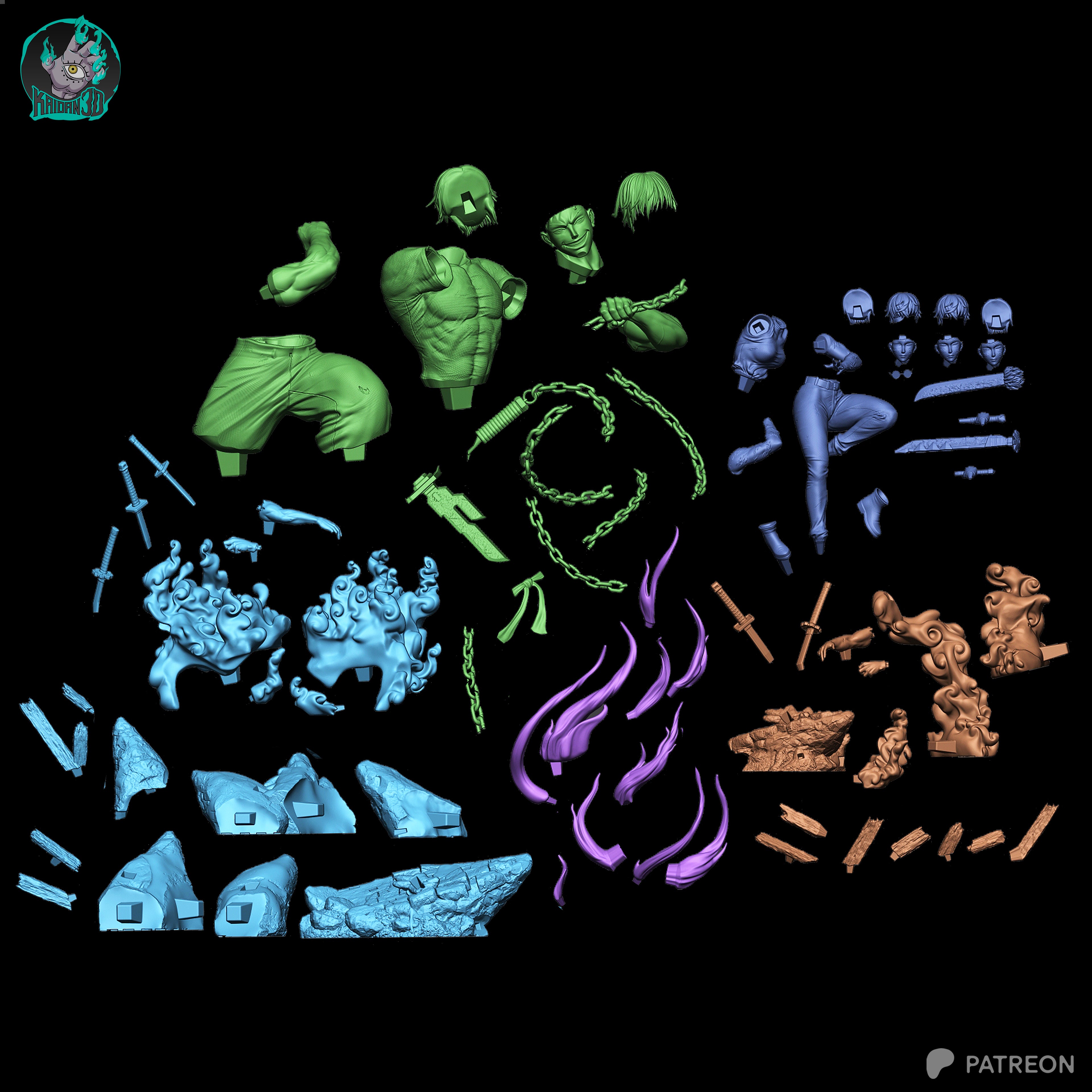 The Clan Outcasts | Maximum Detailed 12K 3D printed figure