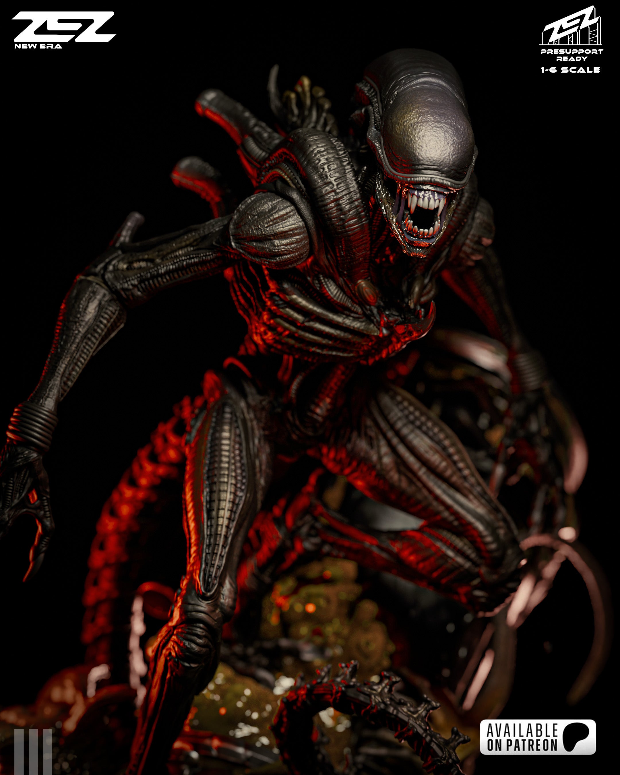 The Alien | Maximum Detailed 12K 3D printed figure