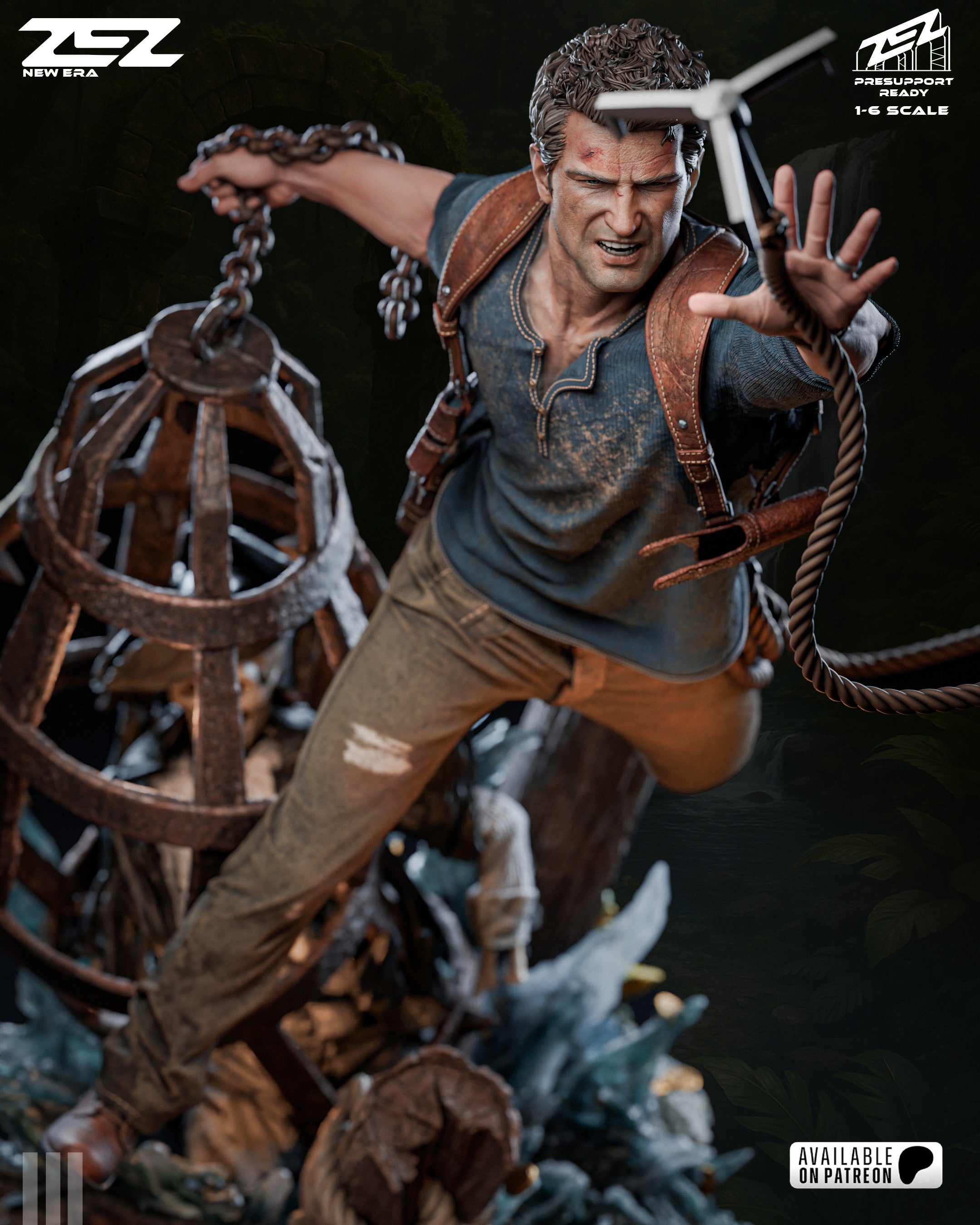 The Treasure Hunter | Maximum Detailed 12K 3D printed figure