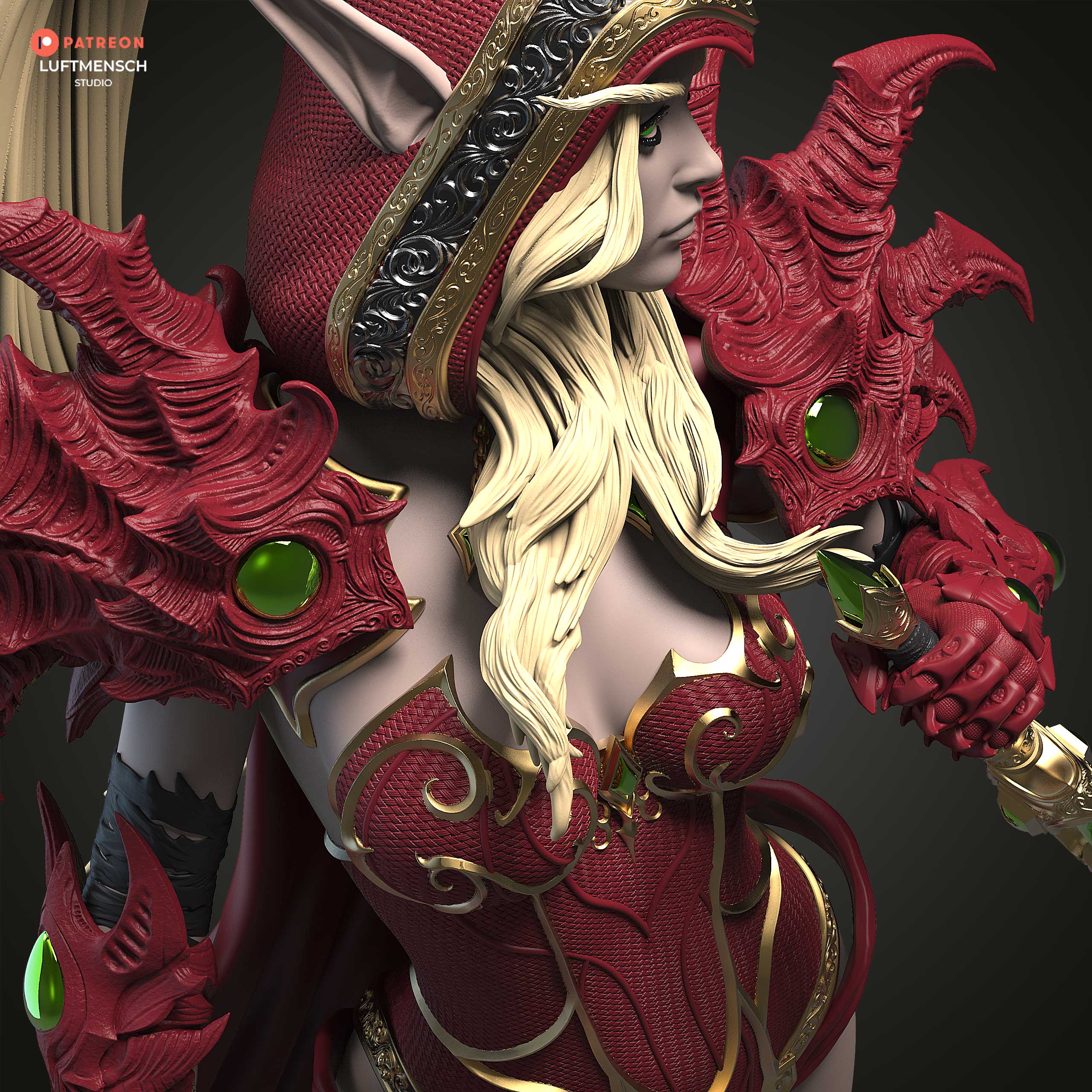 Blood Elf Assassin | Maximum Detailed 12K 3D printed figure