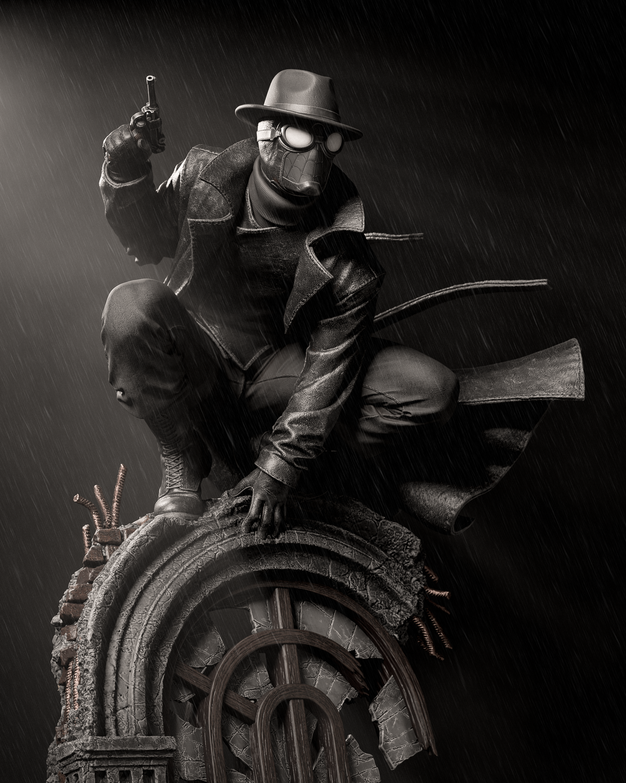 The Masked Vigilante Statue