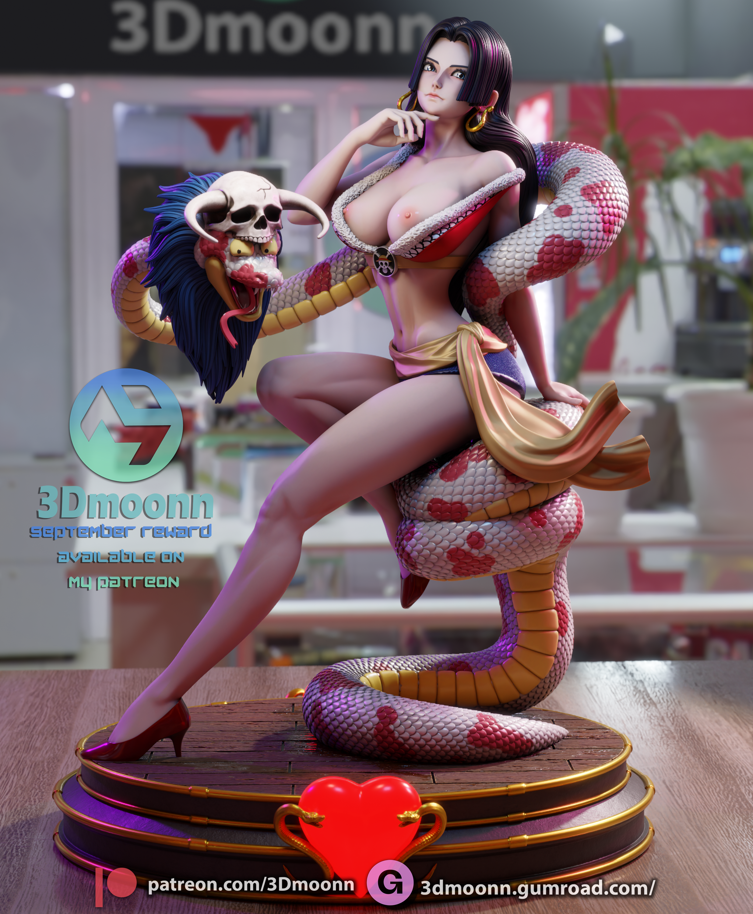 The Snake Princess | Maximum Detailed 12K 3D printed figure