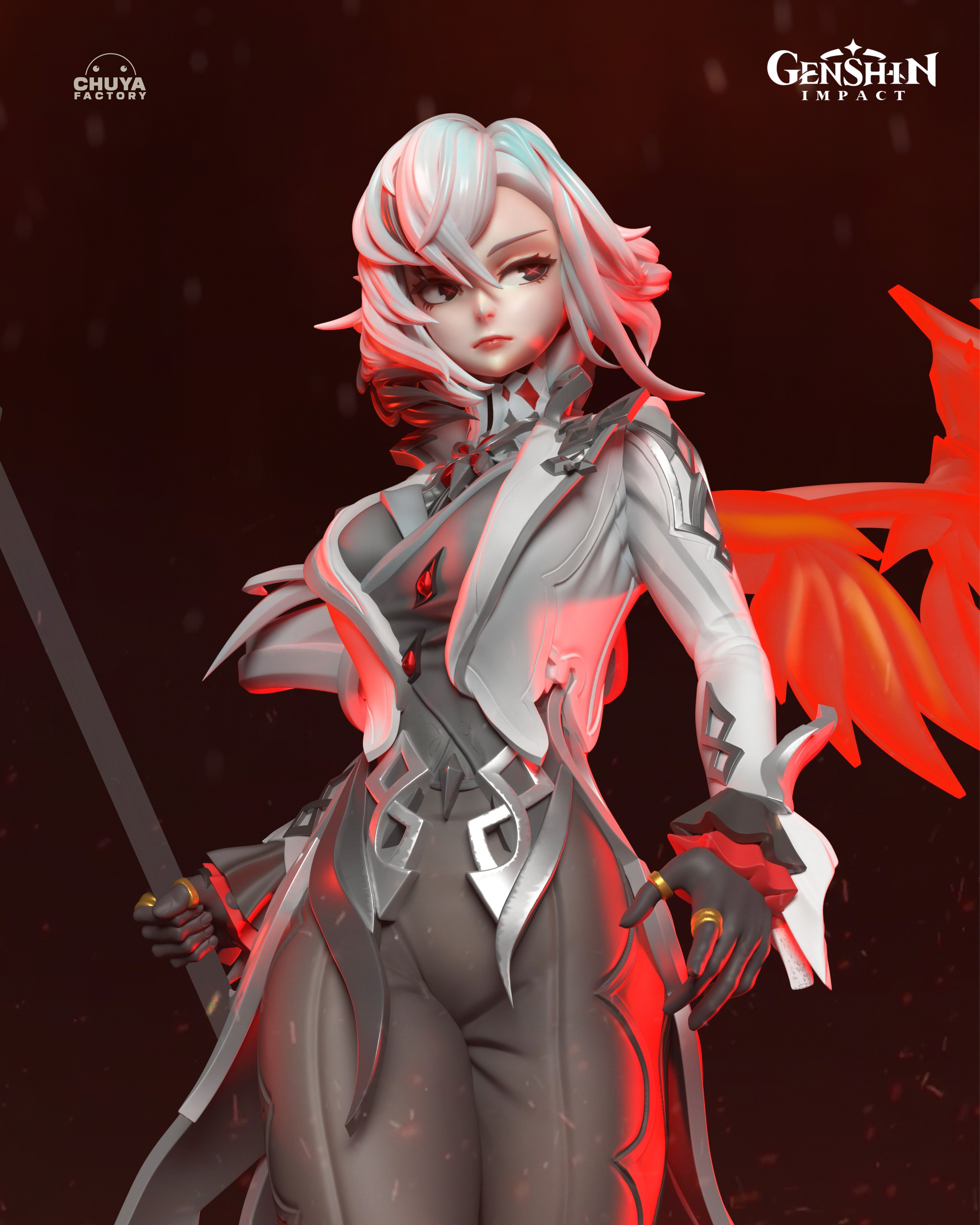 The Crimson Enigma | Maximum Detailed 12K 3D printed figure