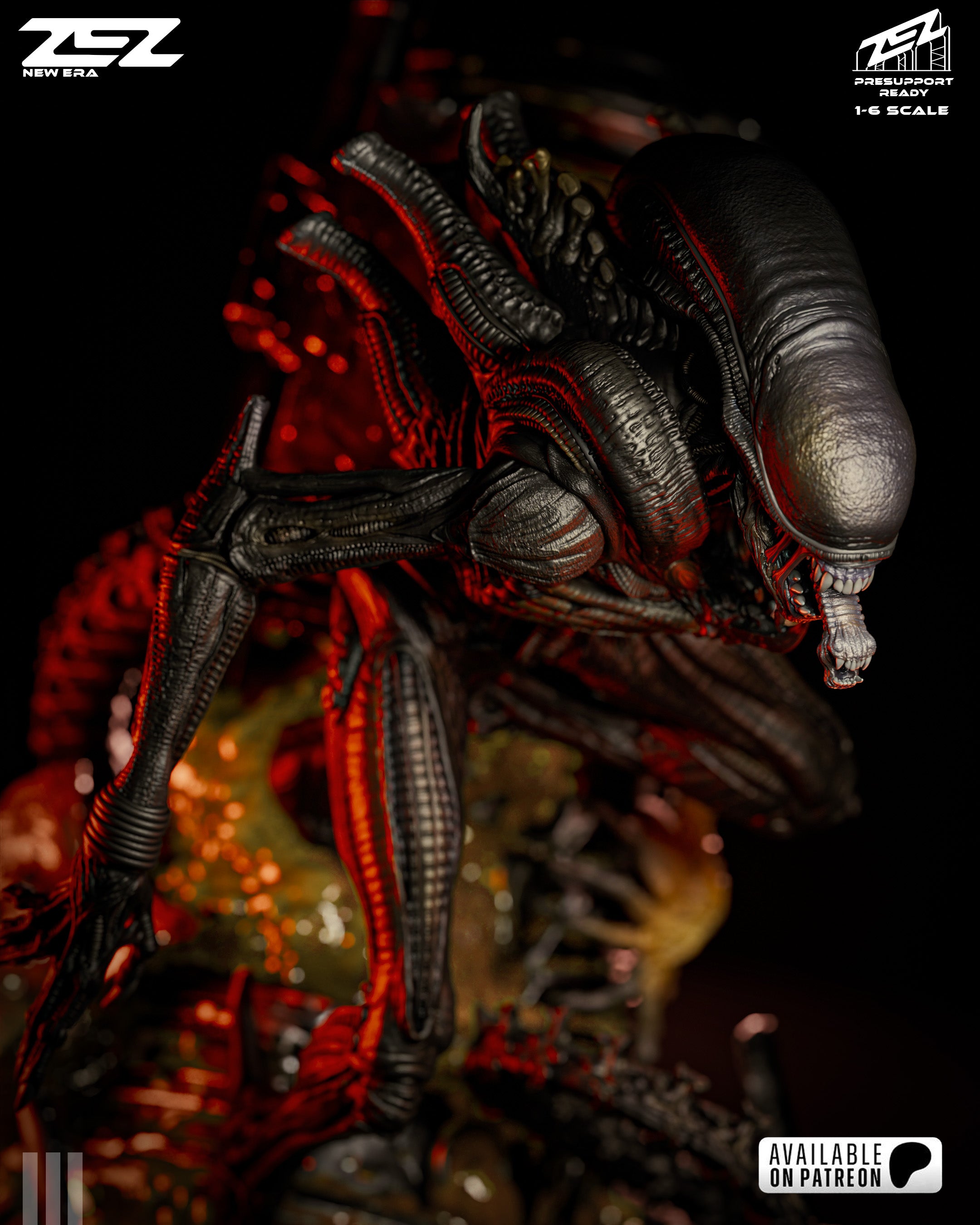 The Alien | Maximum Detailed 12K 3D printed figure