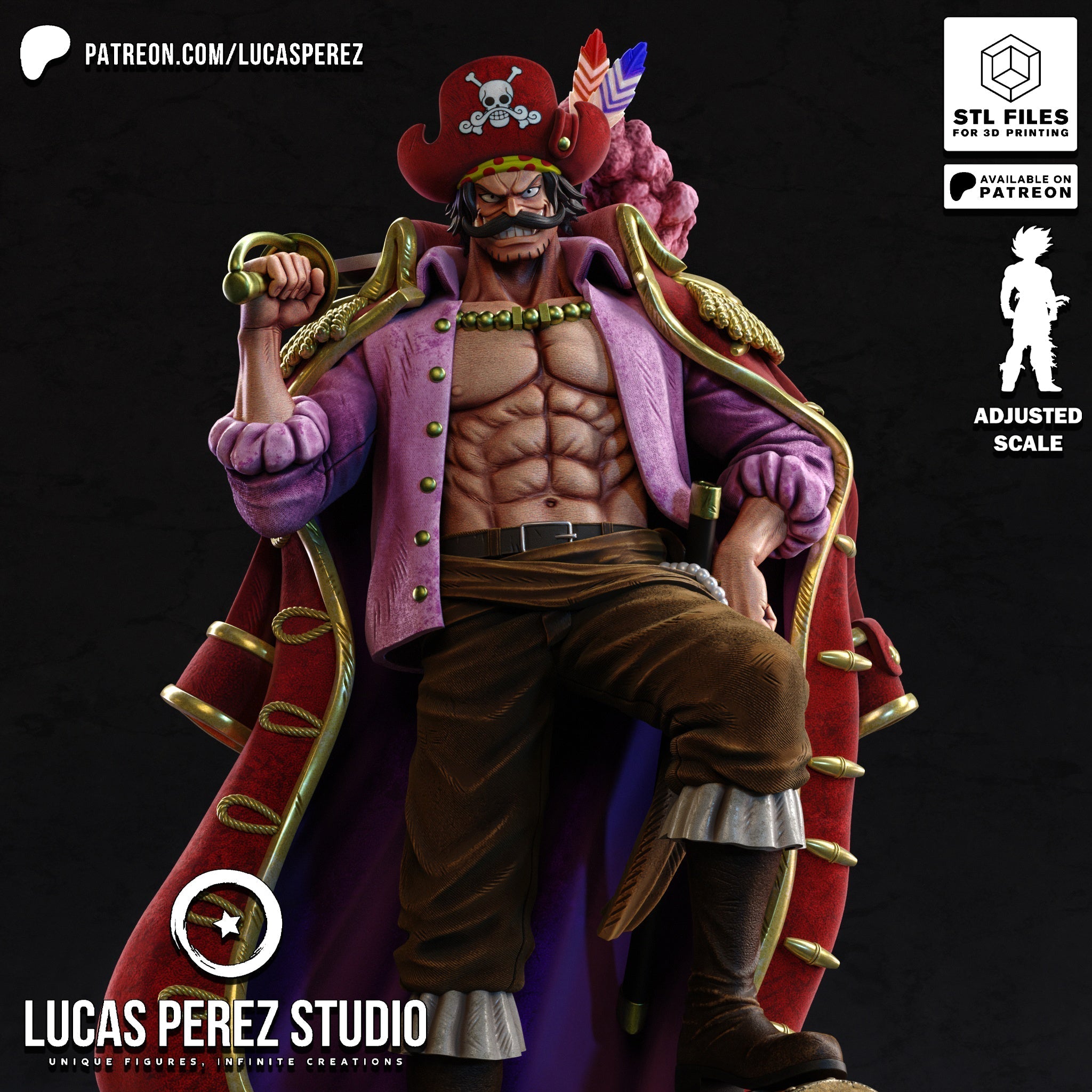 Legendary Pirate King Statue