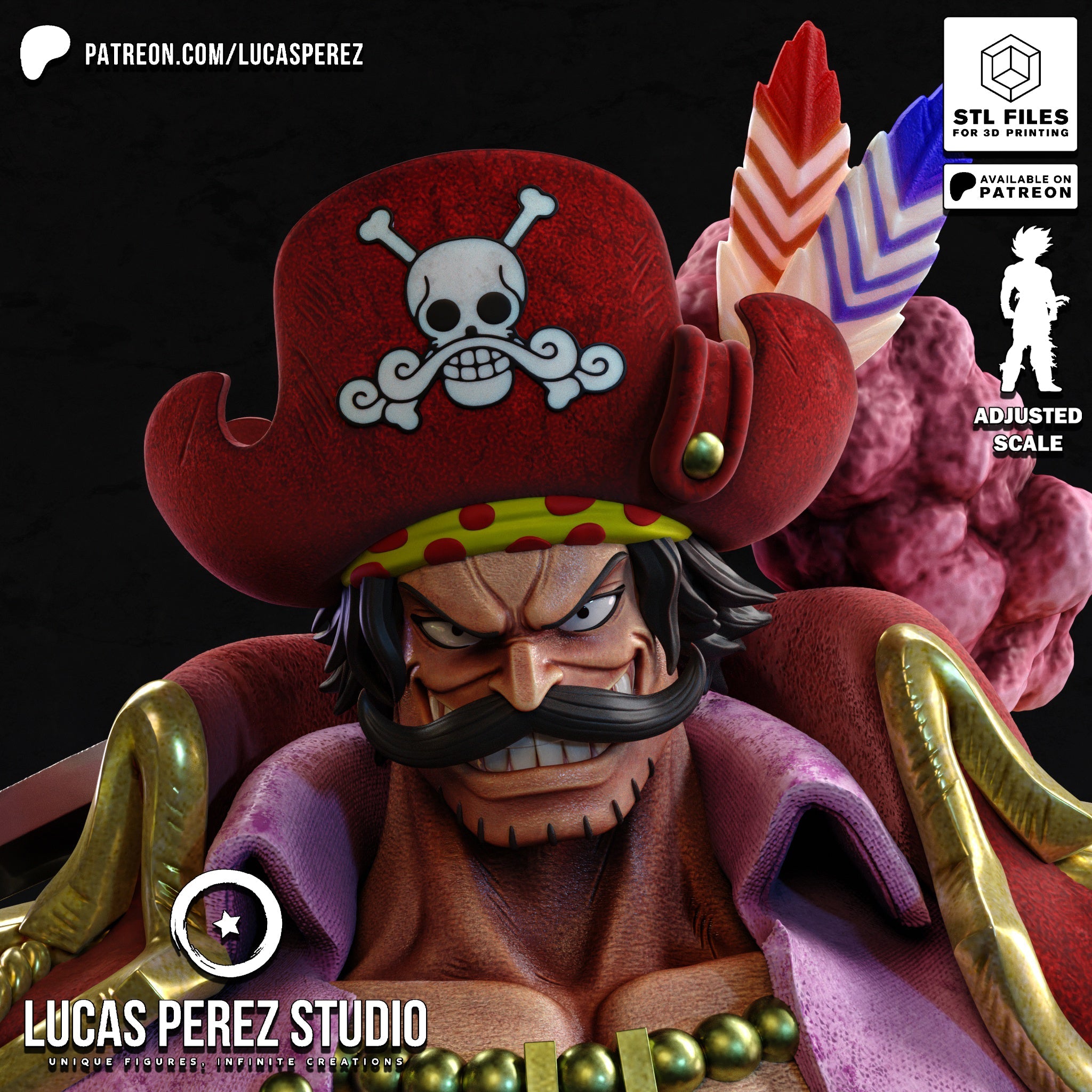 Legendary Pirate King Statue