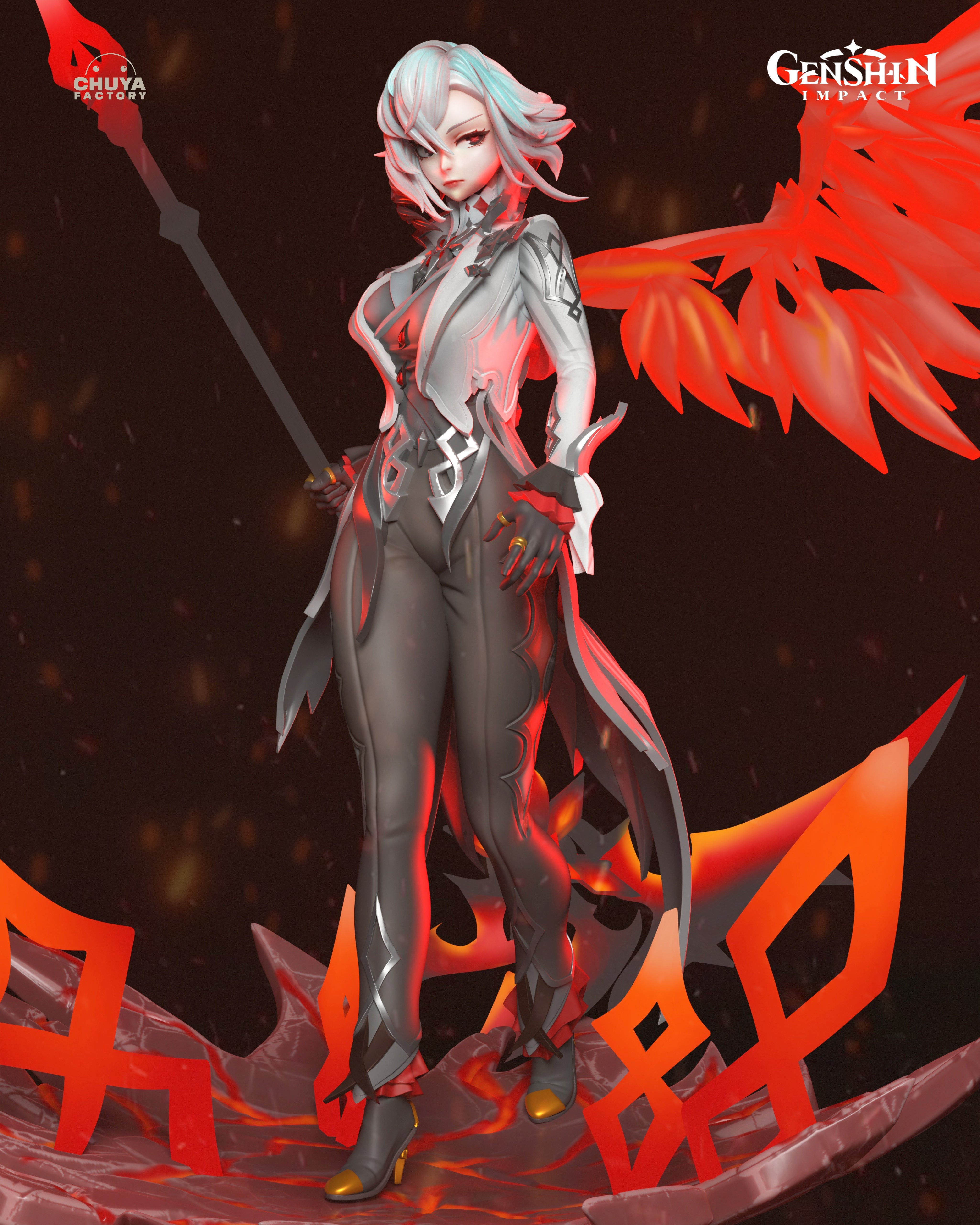 The Crimson Enigma | Maximum Detailed 12K 3D printed figure