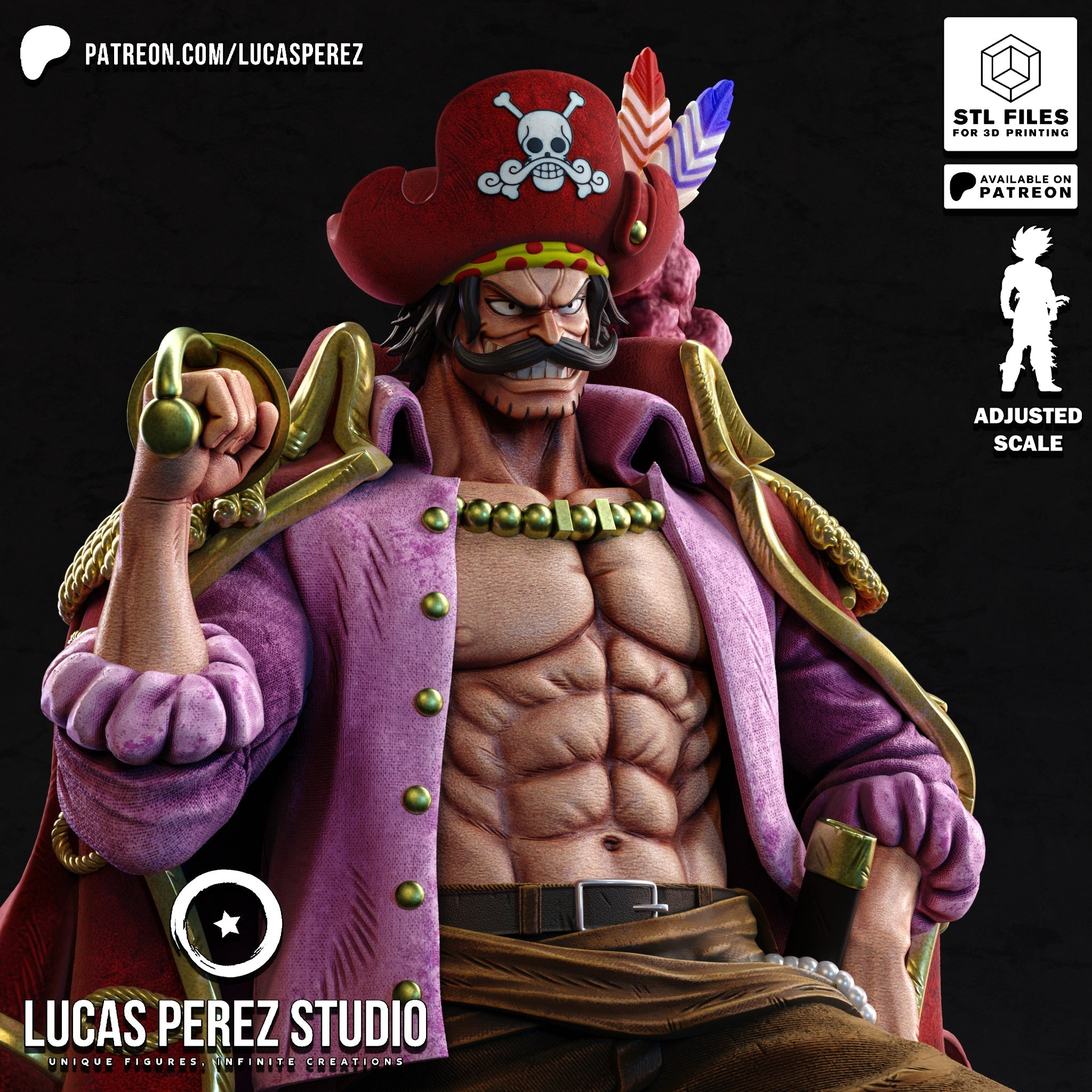 Legendary Pirate King Statue