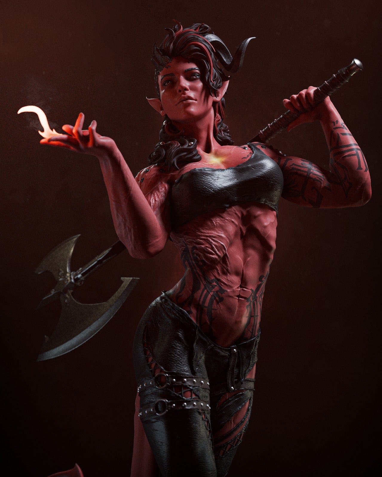 Burning Devil Karlach | Maximum Detailed 12K 3D printed figure