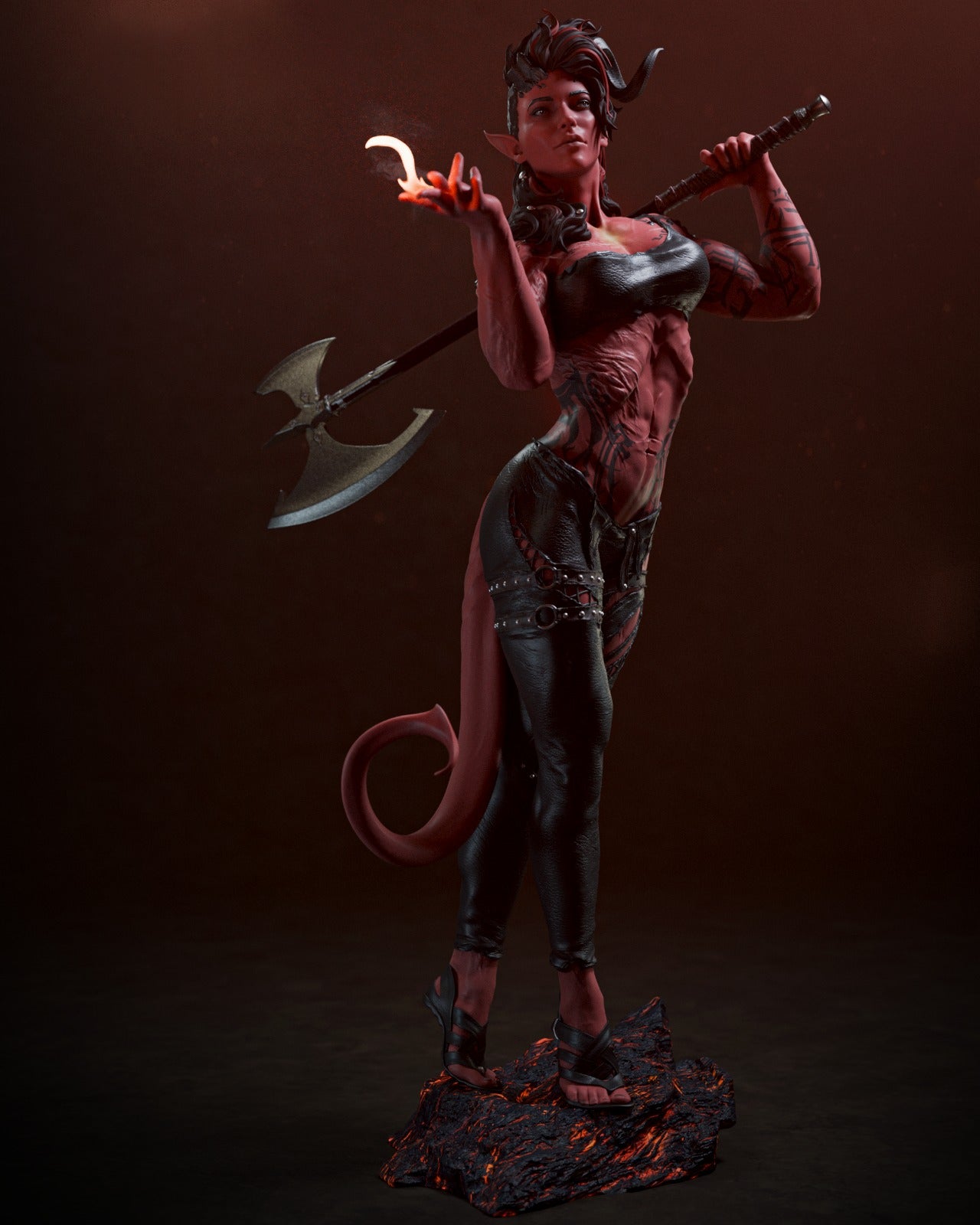 Burning Devil Karlach | Maximum Detailed 12K 3D printed figure