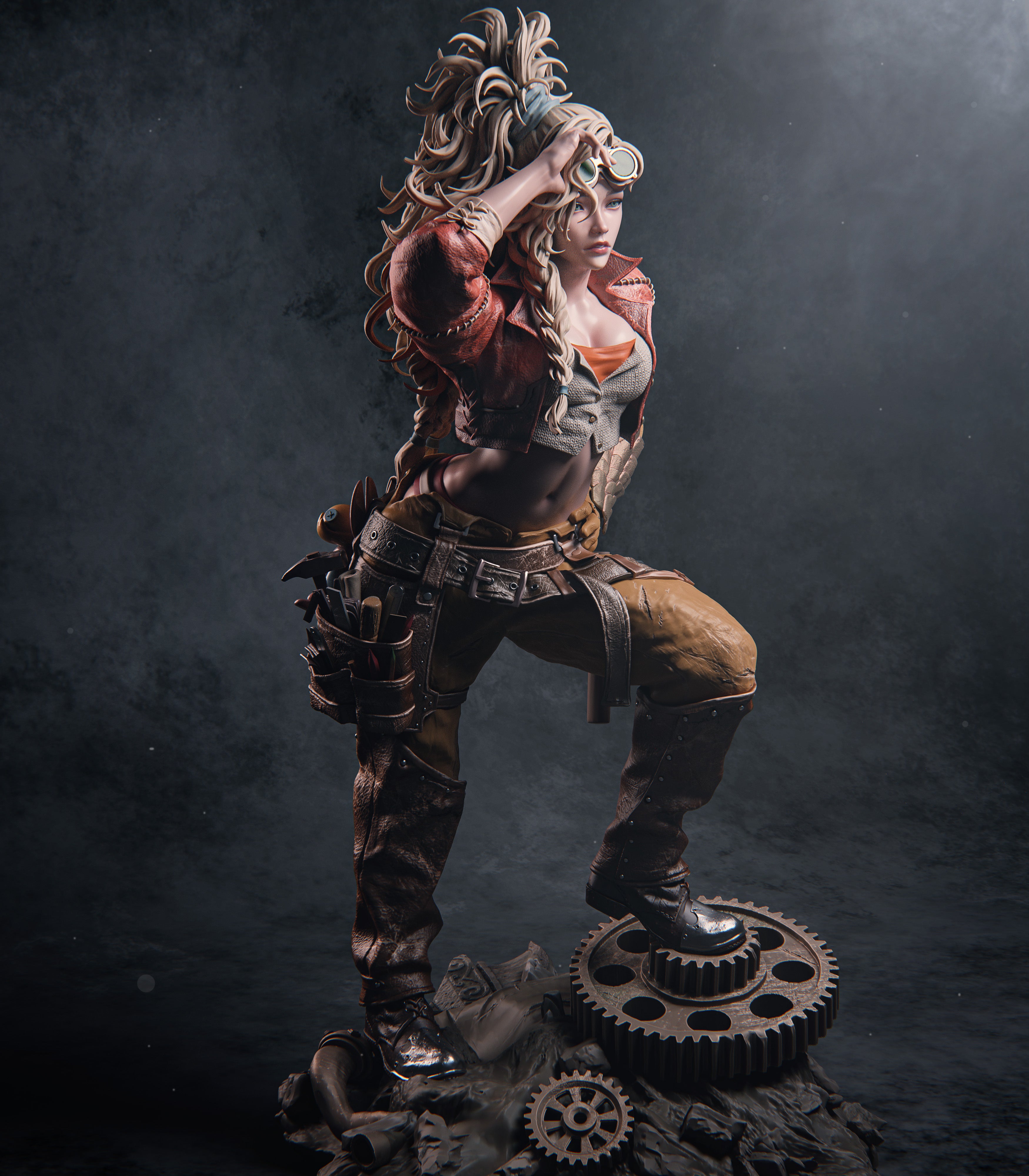 The Wild Huntress | Maximum Detailed 12K 3D printed figure