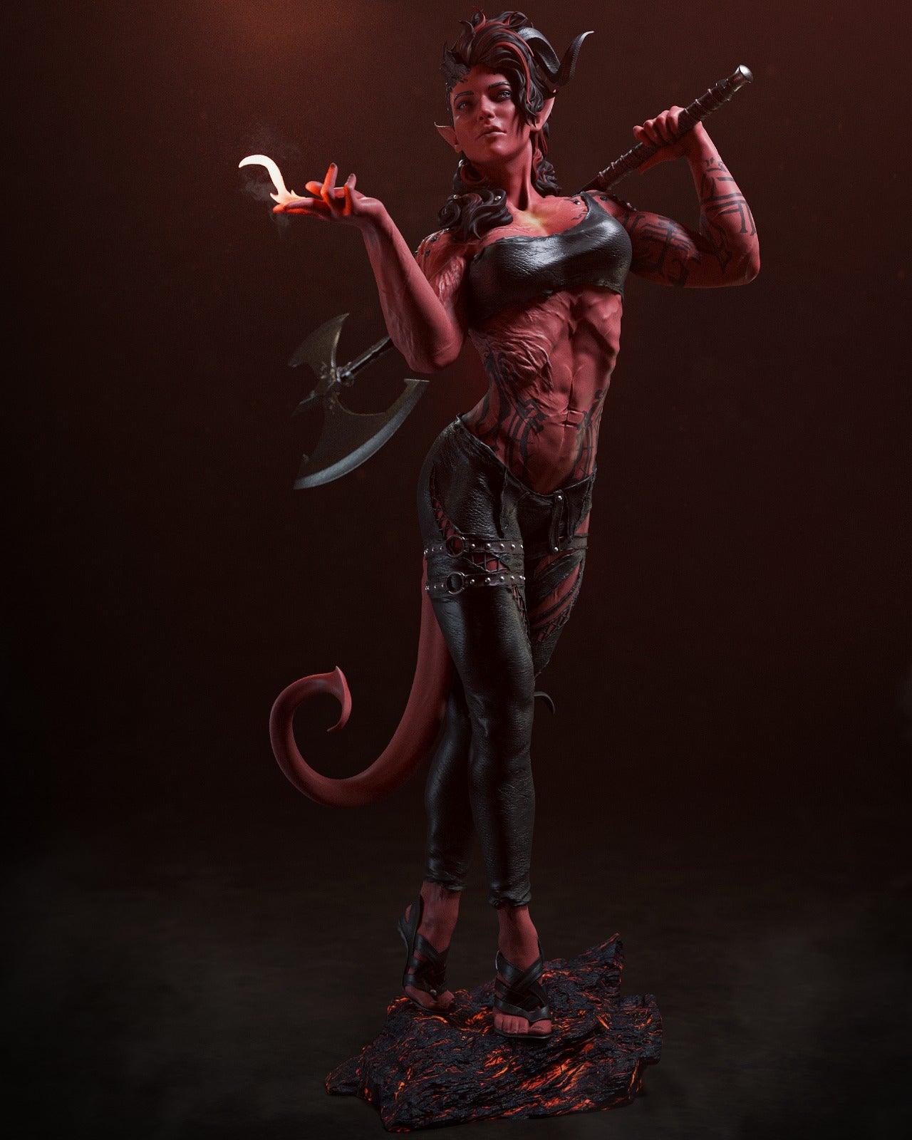 Burning Devil Karlach | Maximum Detailed 12K 3D printed figure