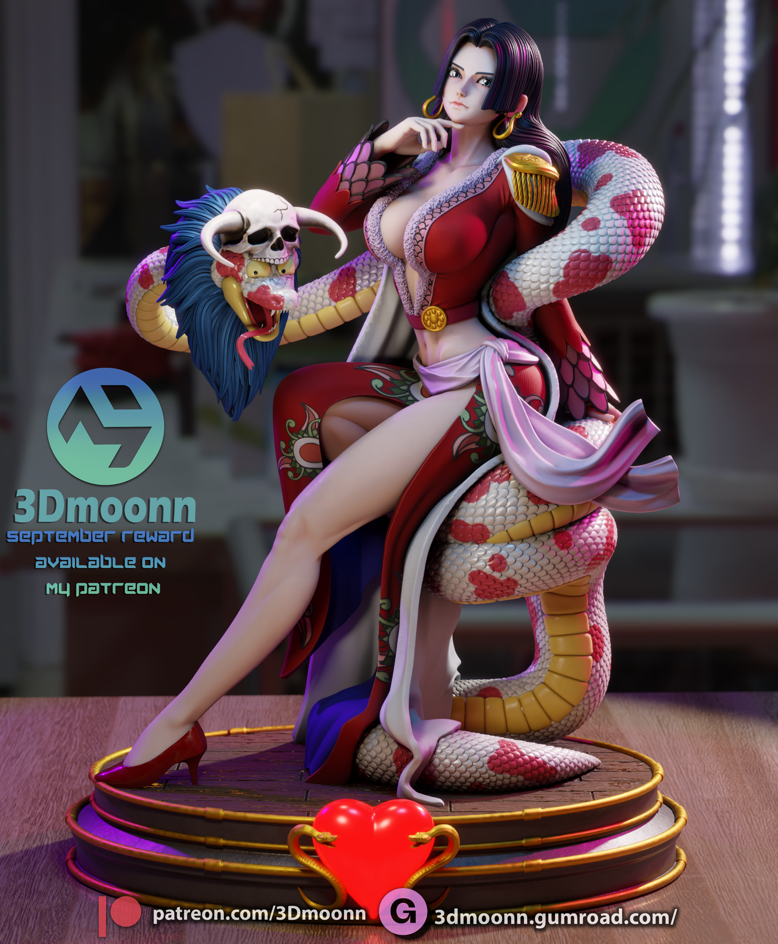 The Snake Princess | Maximum Detailed 12K 3D printed figure