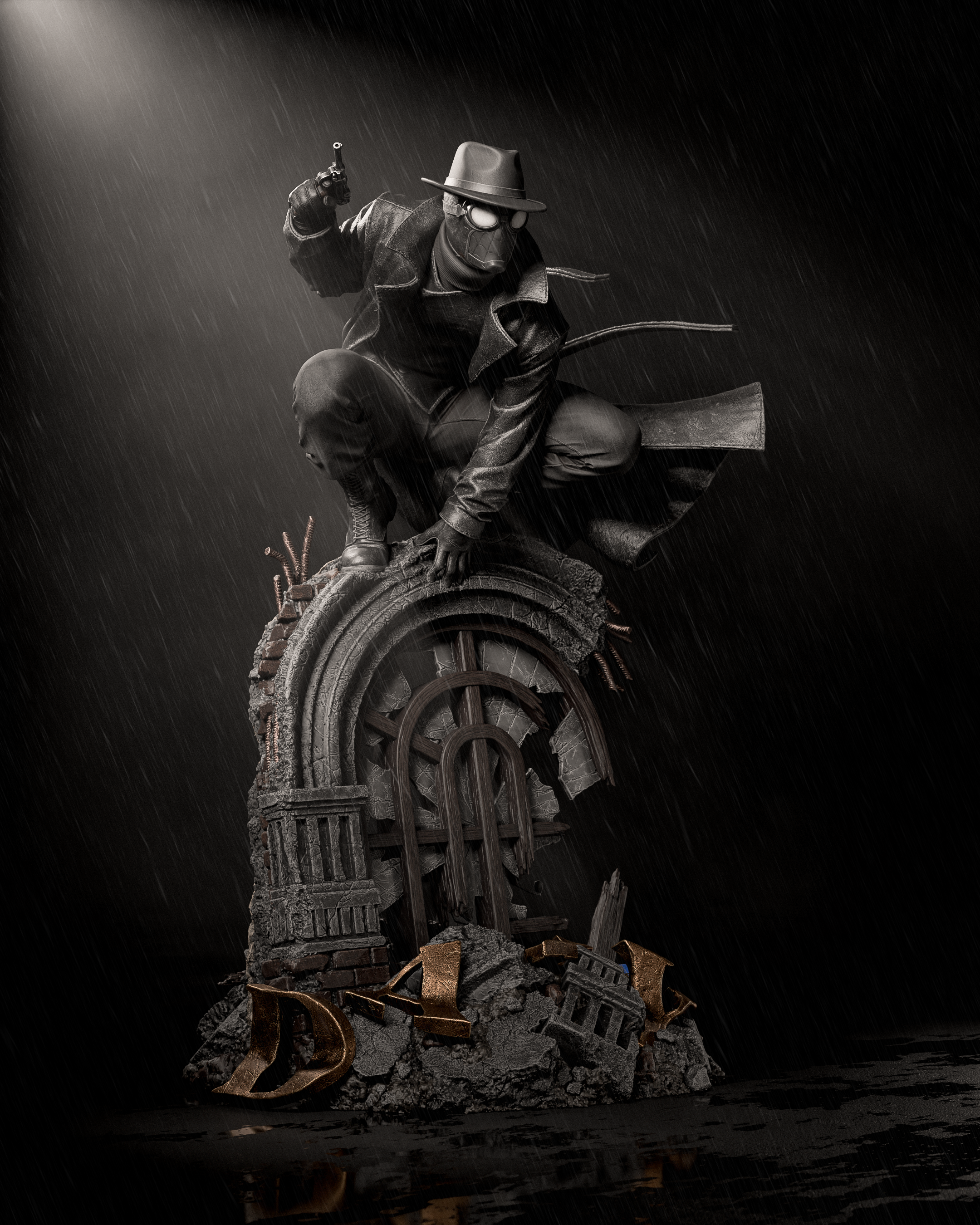The Masked Vigilante Statue
