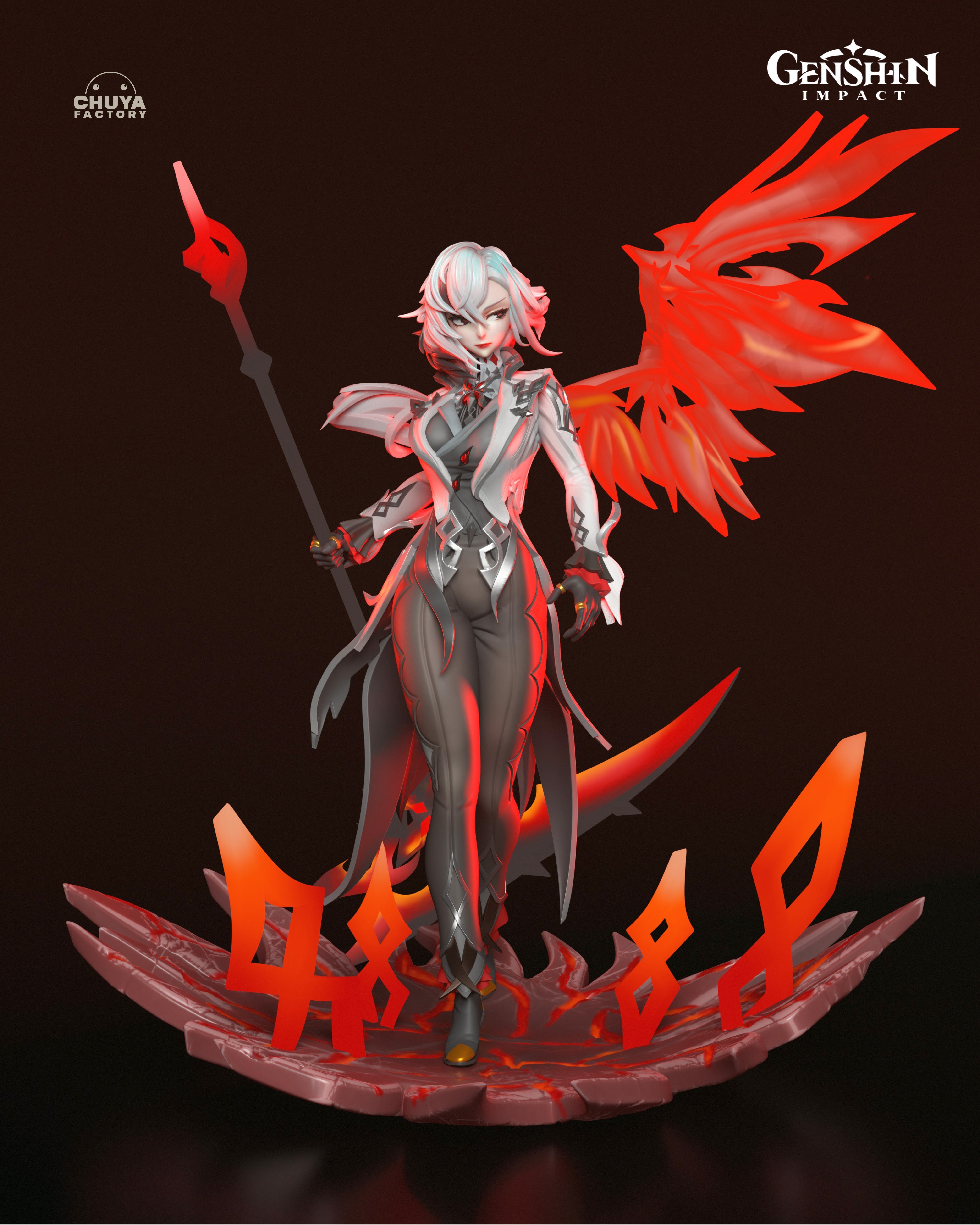 The Crimson Enigma | Maximum Detailed 12K 3D printed figure