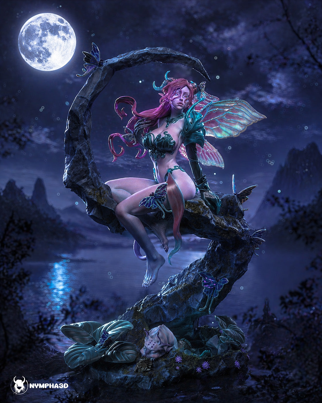Moth Guardian Statue