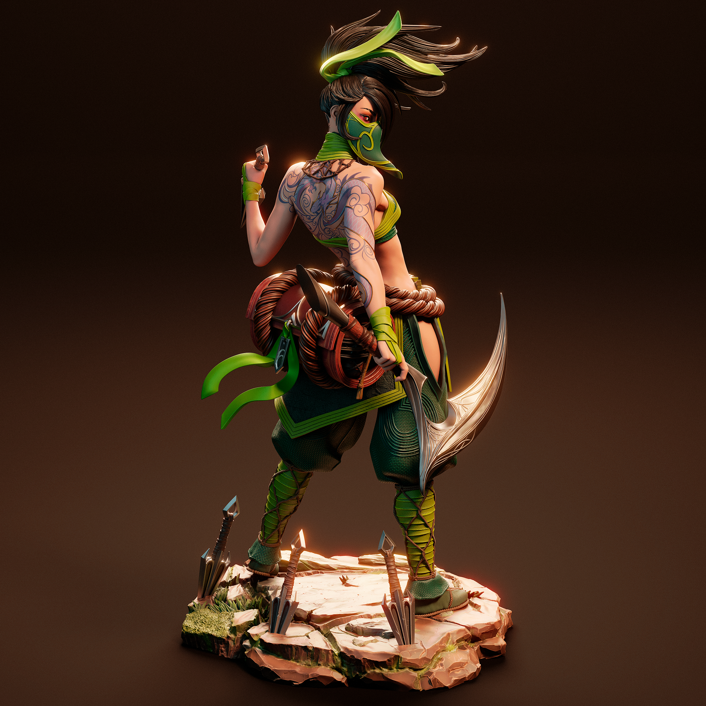 The Rogue Assassin | Maximum Detailed 12K 3D printed figure