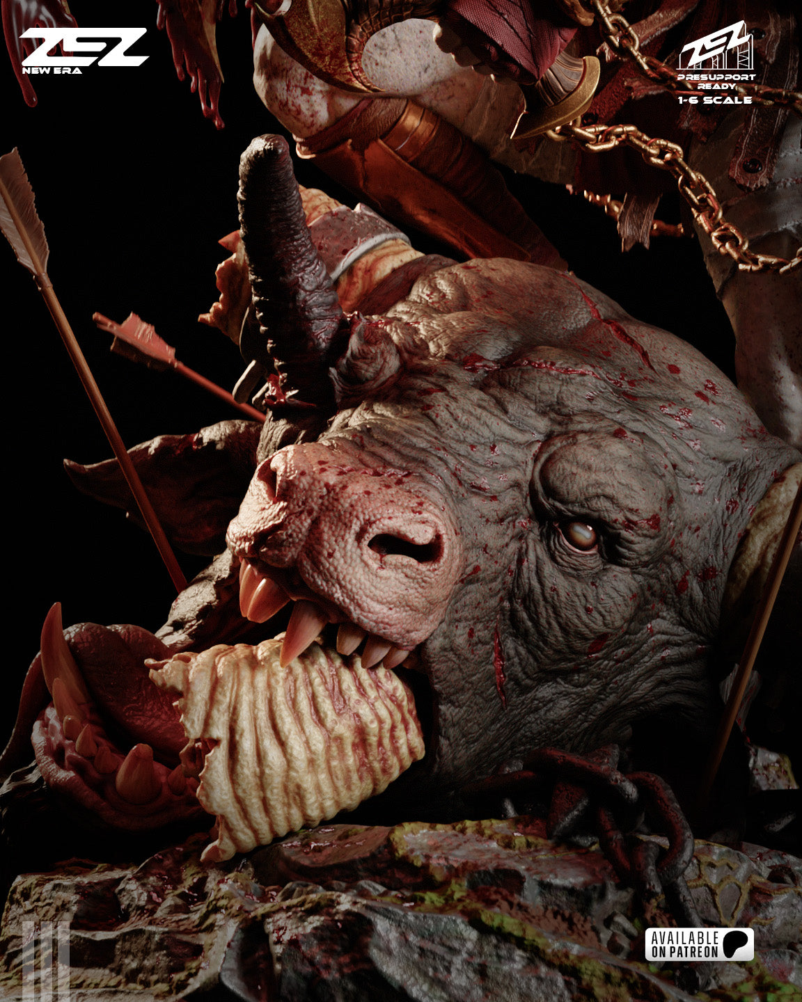 The Ashen Berserker Statue