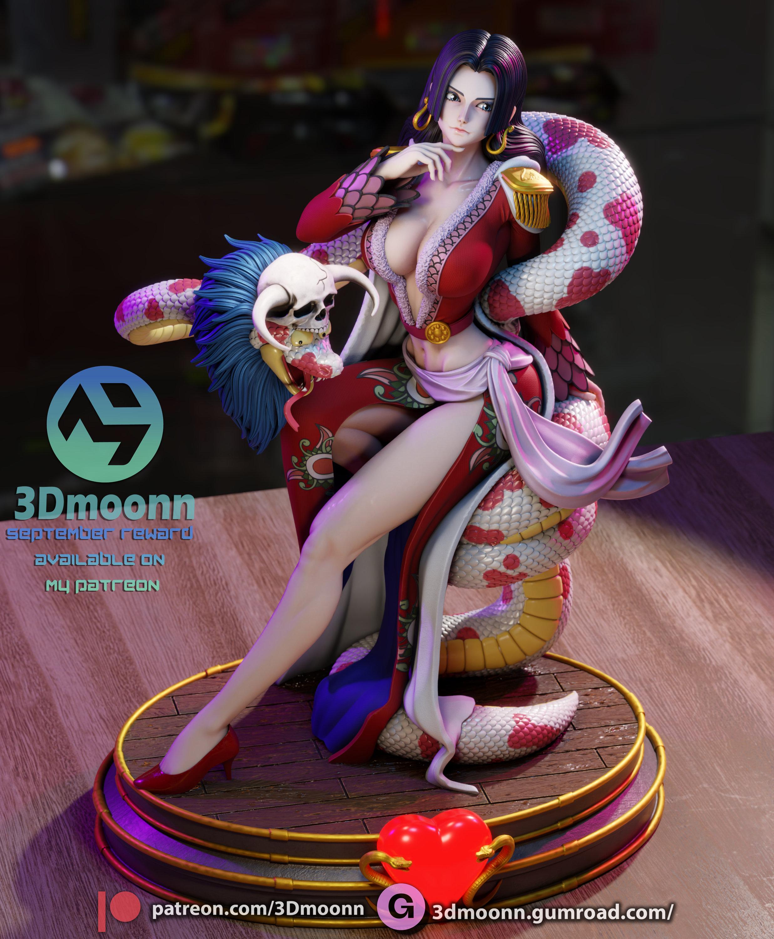The Snake Princess | Maximum Detailed 12K 3D printed figure