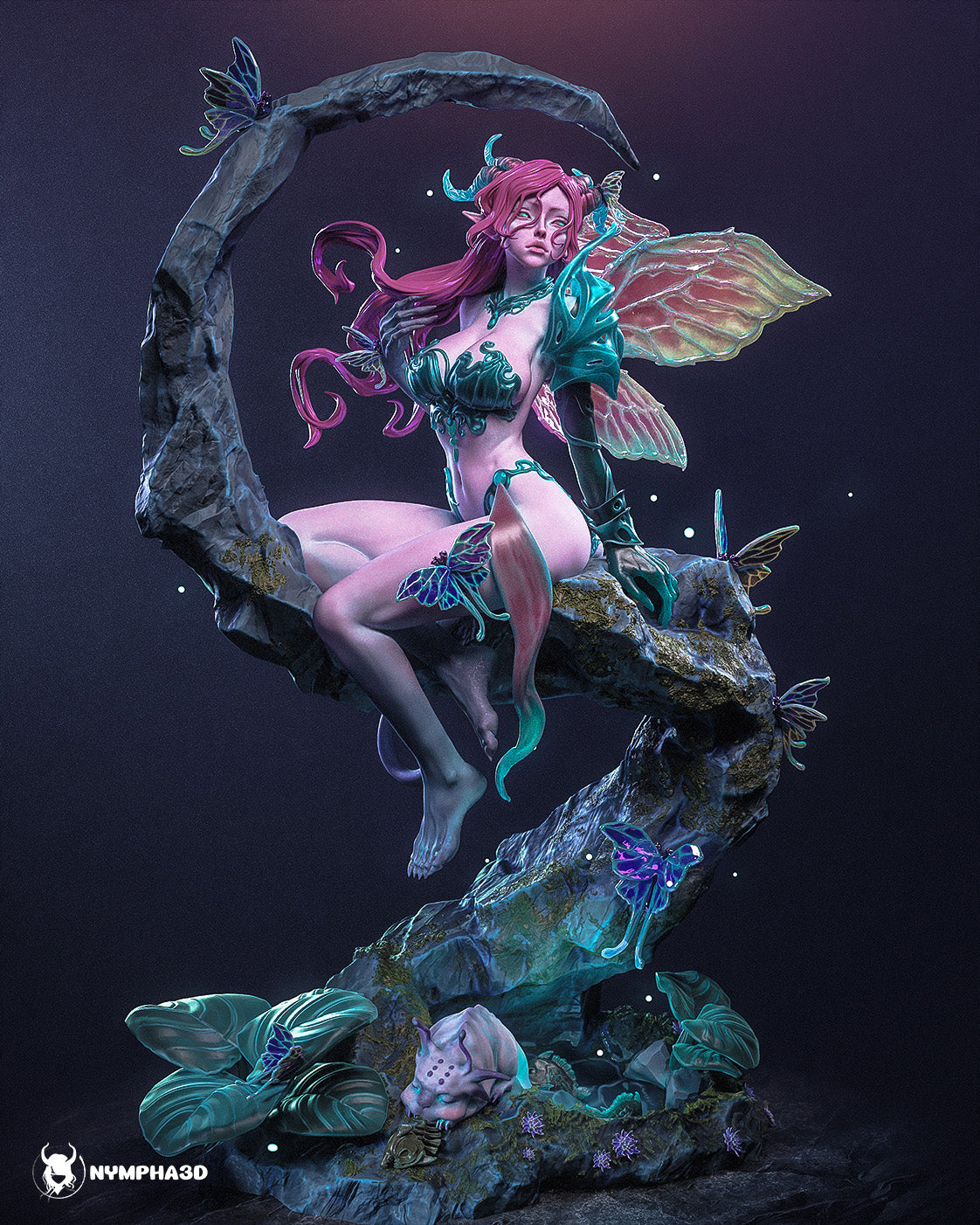 Moth Guardian Statue
